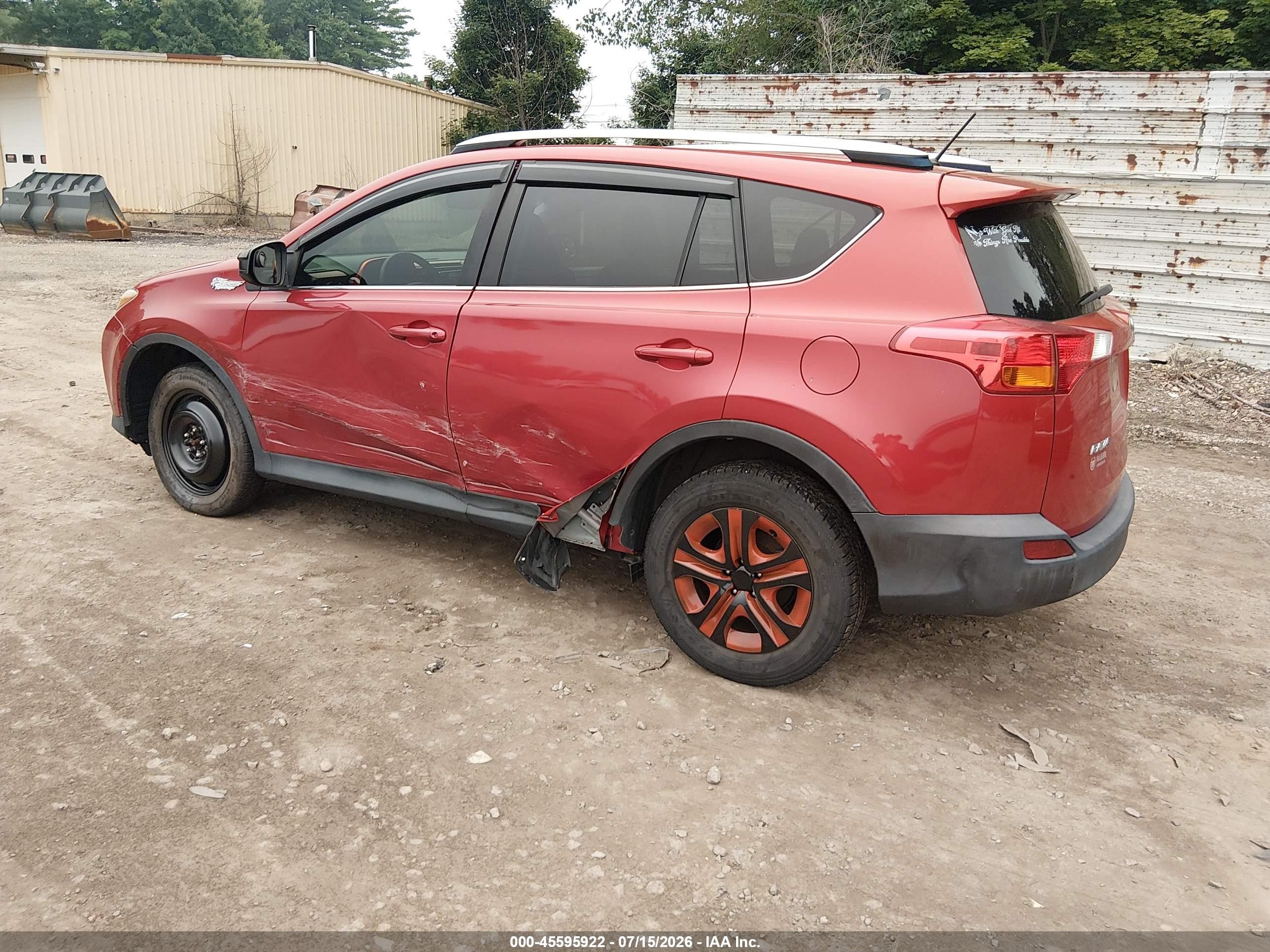2014 Toyota Rav4 Le Red vin: JTMBFREV4ED062078