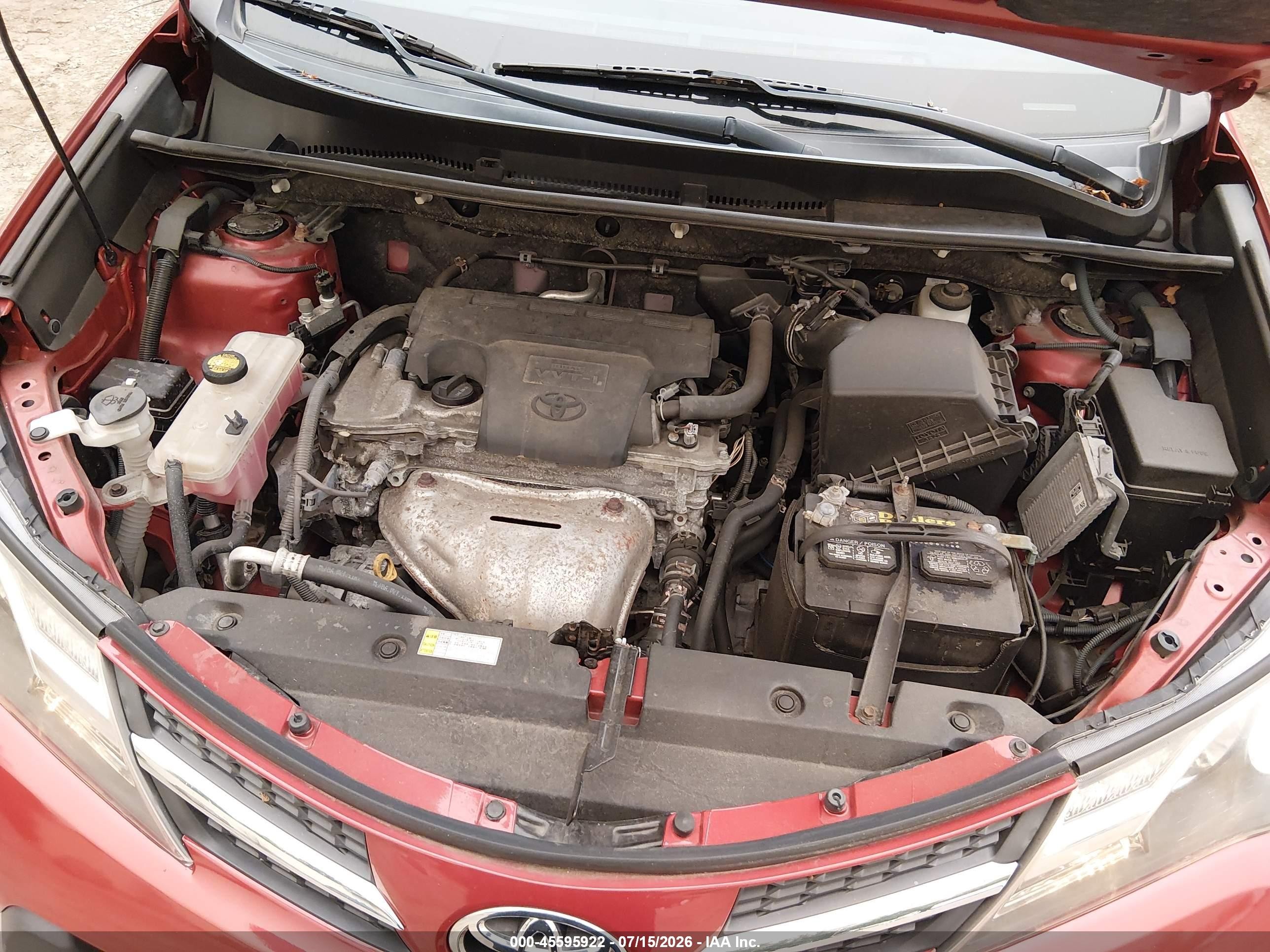 2014 Toyota Rav4 Le Red vin: JTMBFREV4ED062078