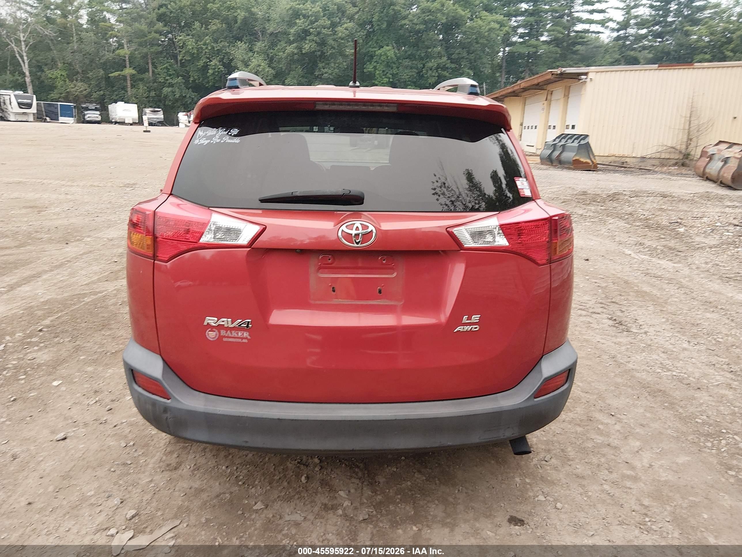 2014 Toyota Rav4 Le Red vin: JTMBFREV4ED062078