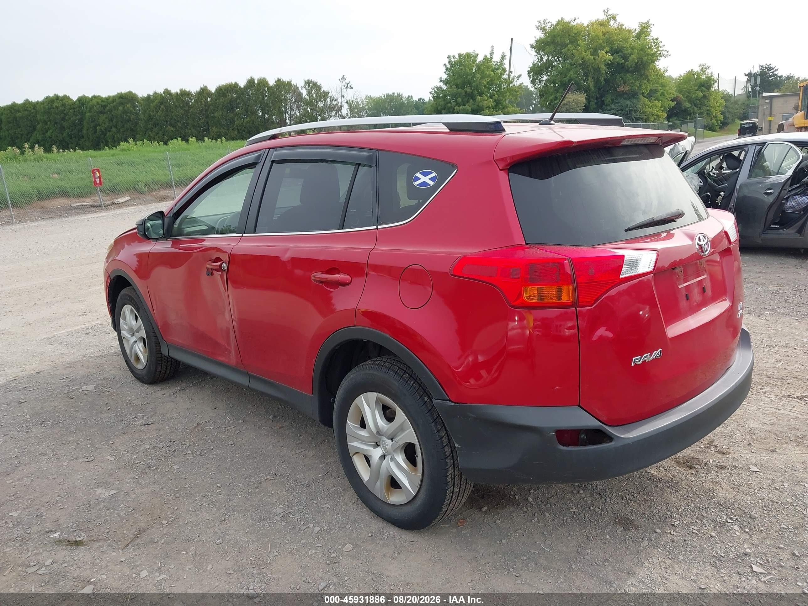 2014 Toyota Rav4 Le Red vin: JTMBFREV4ED070021