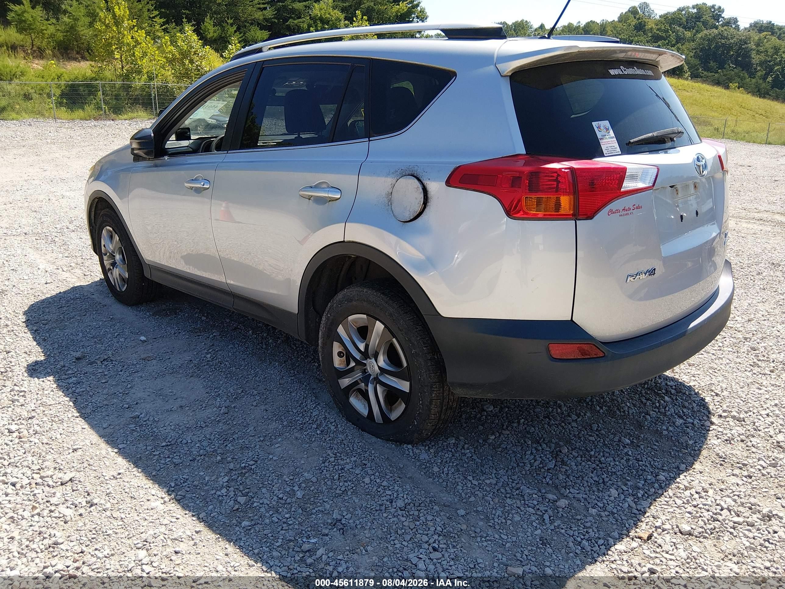 2014 Toyota Rav4 Le Silver vin: JTMBFREV4ED094075