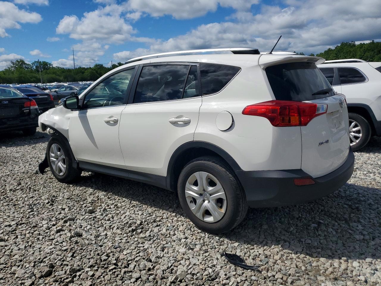 2014 Toyota Rav4 Le White vin: JTMBFREV4EJ001427
