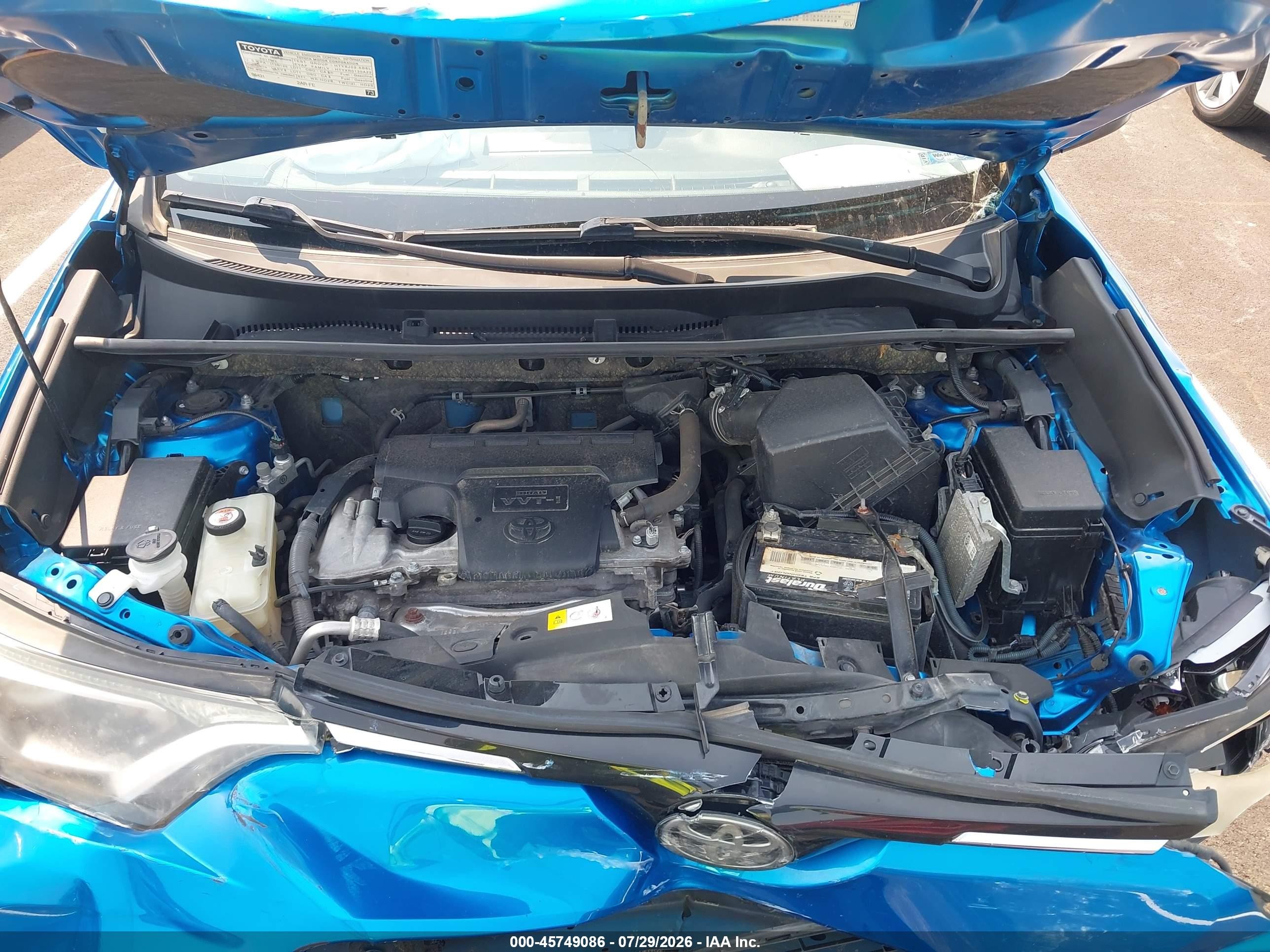 2017 Toyota Rav4 Le Blue vin: JTMBFREV4HJ131809