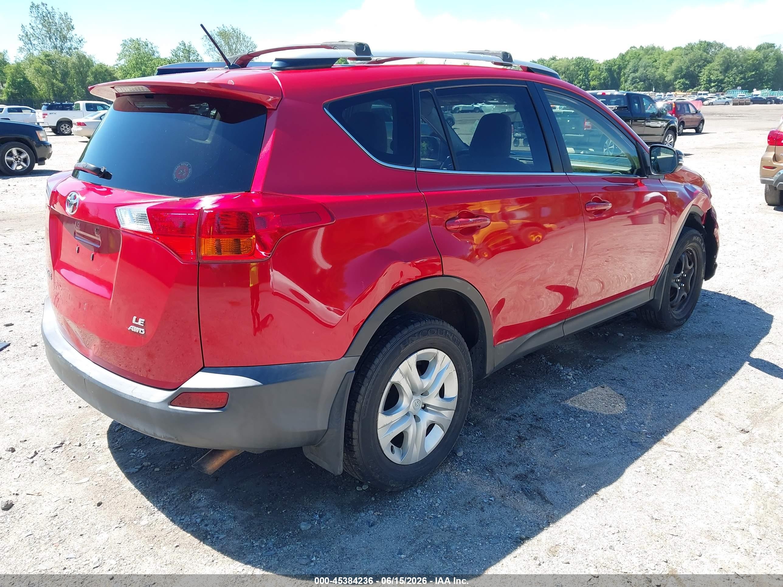 2013 Toyota Rav4 Le Red vin: JTMBFREV5D5027297