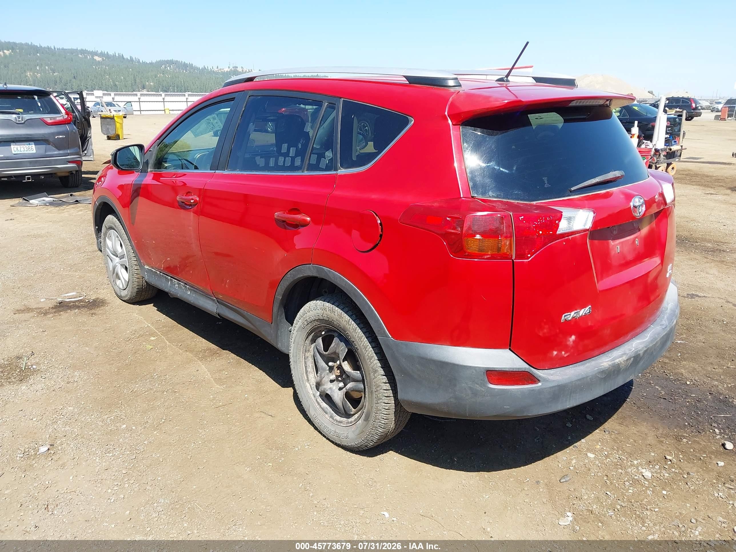 2014 Toyota Rav4 Le Maroon vin: JTMBFREV5ED051008