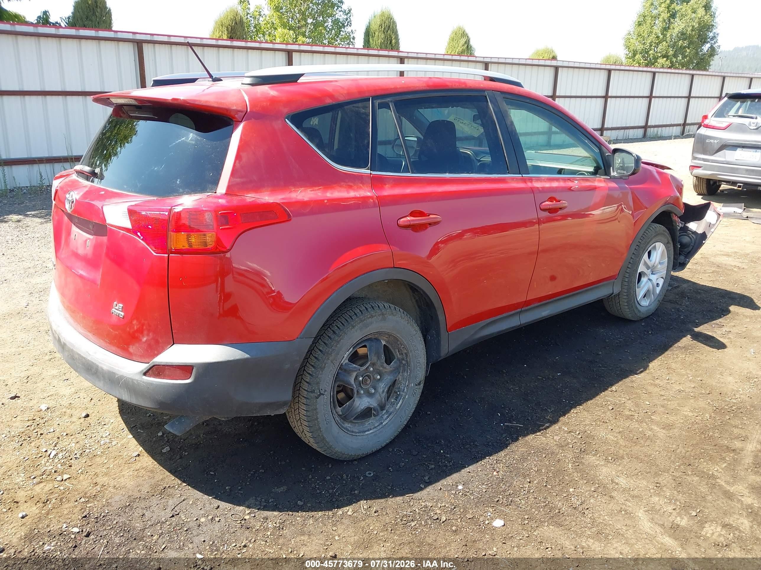 2014 Toyota Rav4 Le Maroon vin: JTMBFREV5ED051008