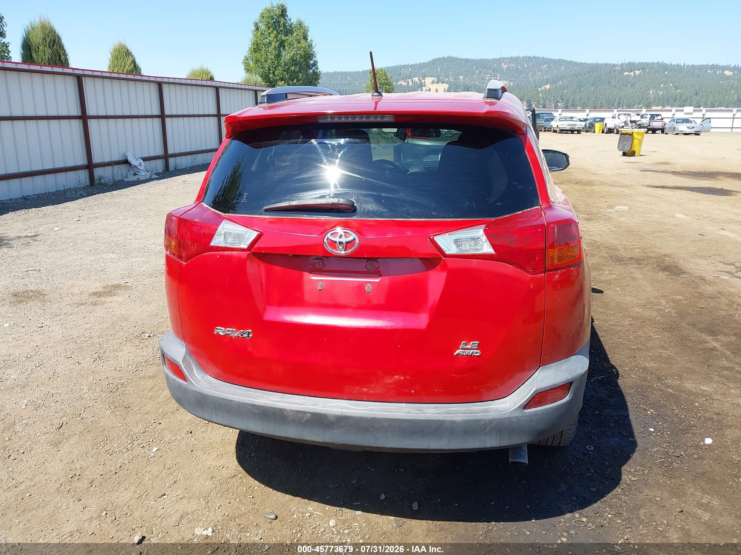 2014 Toyota Rav4 Le Maroon vin: JTMBFREV5ED051008