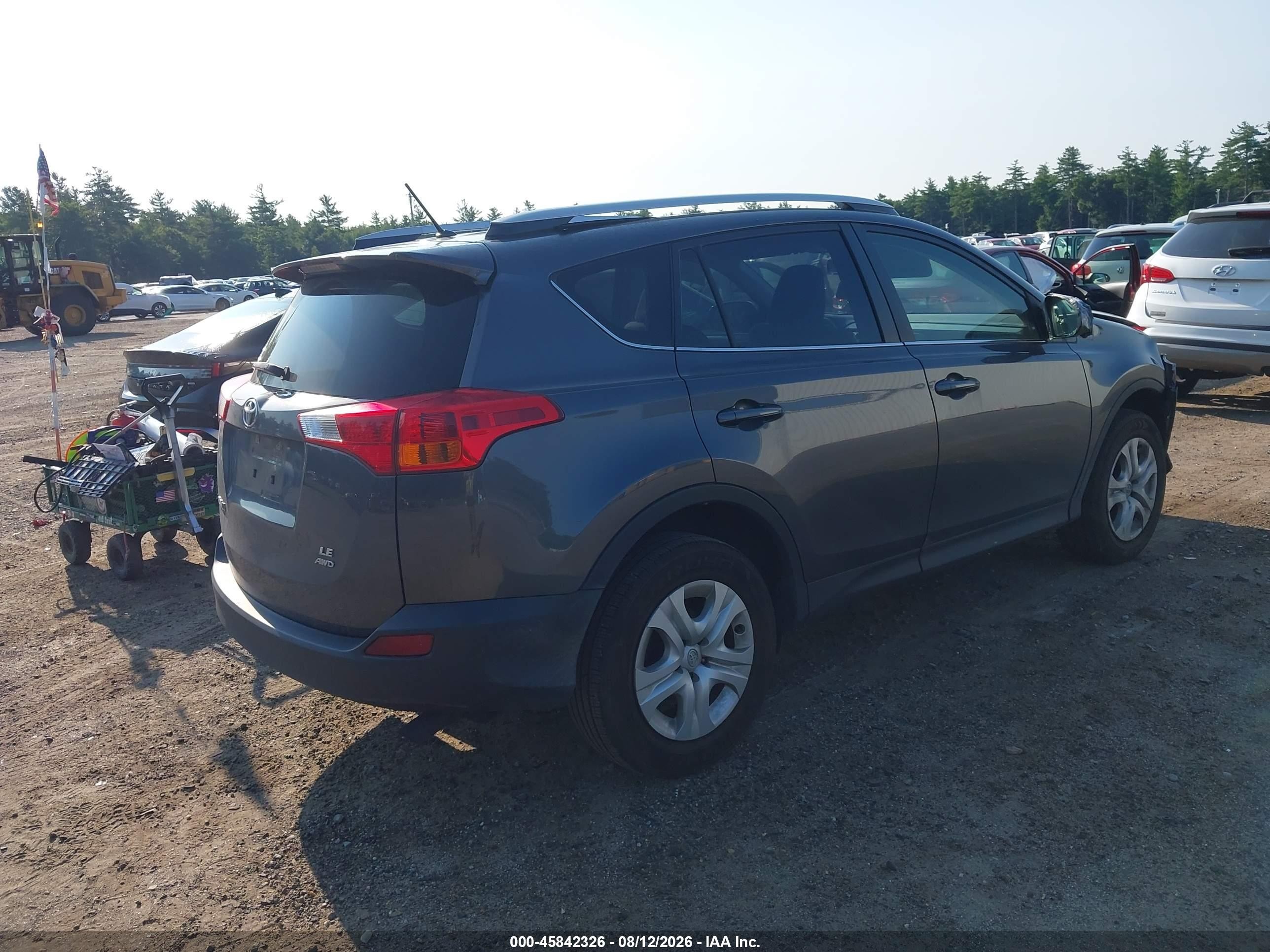 2013 Toyota Rav4 Le Серый vin: JTMBFREV6DD004407