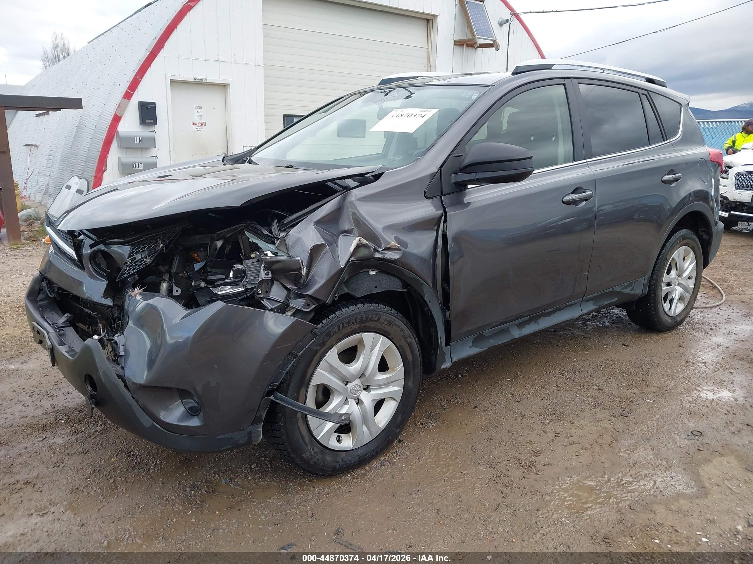 2014 Toyota Rav4 Le Gray vin: JTMBFREV6EJ006726