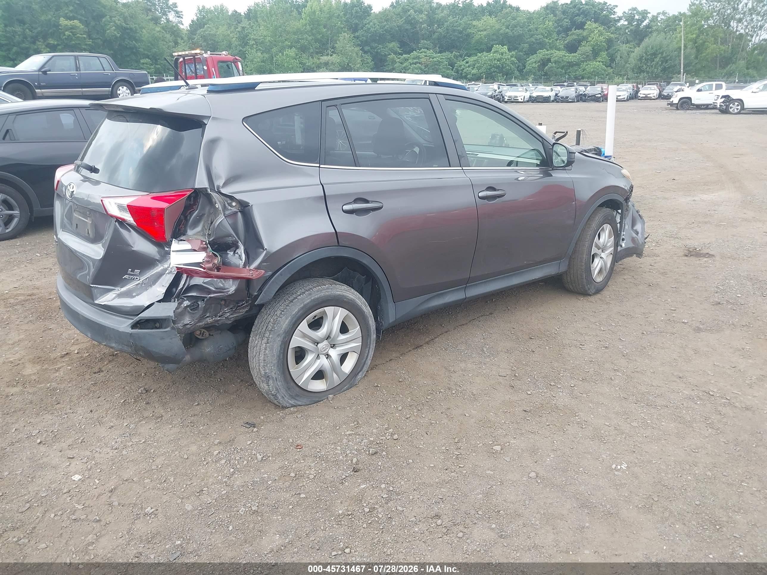 2013 Toyota Rav4 Le Gray vin: JTMBFREV7D5023641