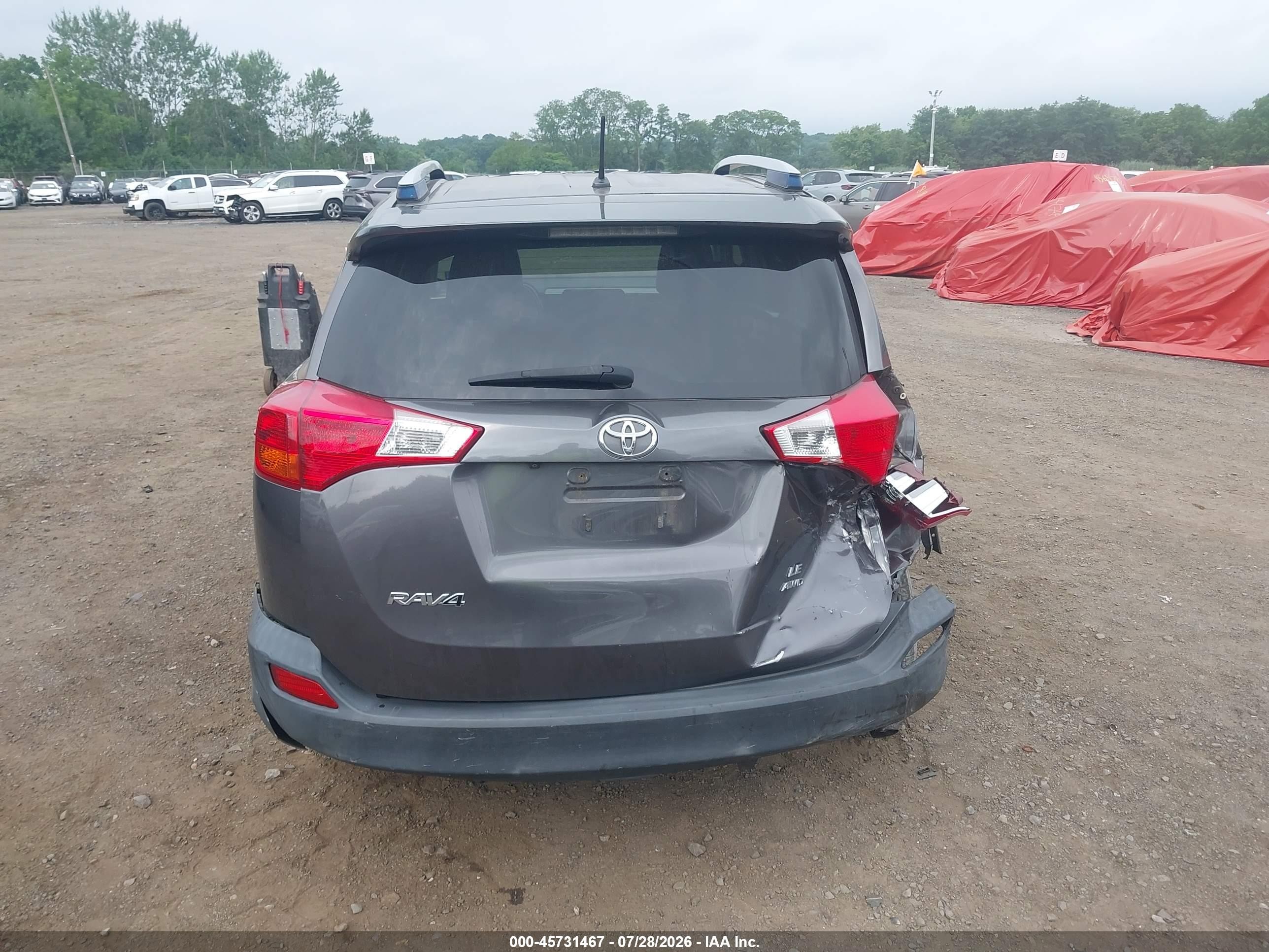 2013 Toyota Rav4 Le Gray vin: JTMBFREV7D5023641