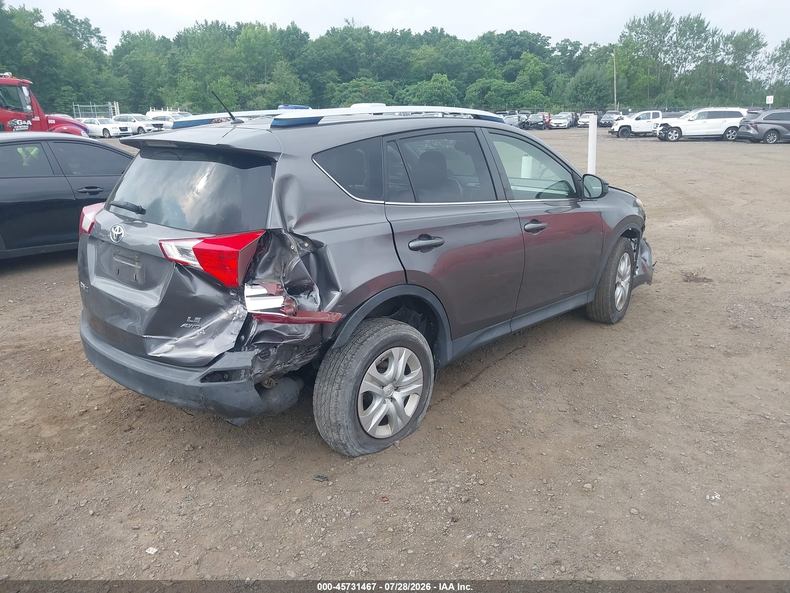 2013 Toyota Rav4 Le Gray vin: JTMBFREV7D5023641