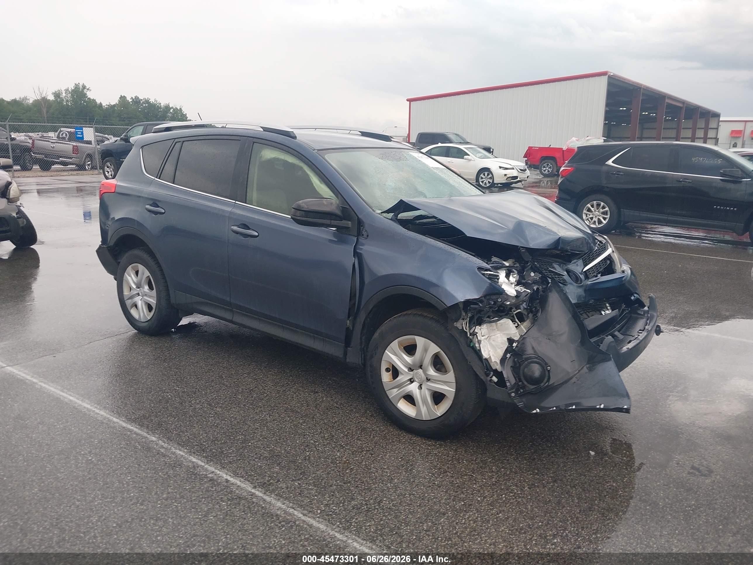 2014 Toyota Rav4 Le Blue vin: JTMBFREV7ED076931