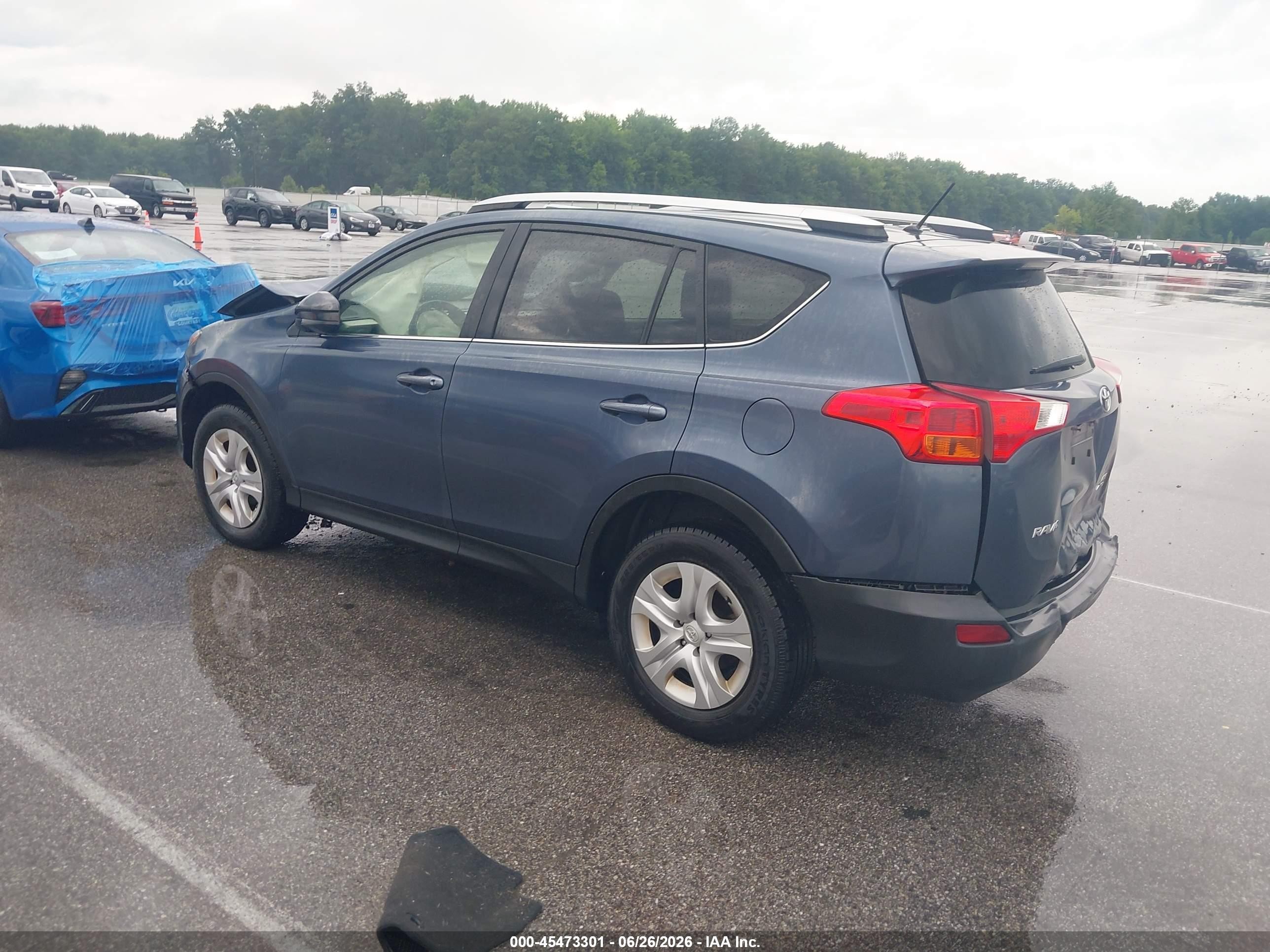 2014 Toyota Rav4 Le Синий vin: JTMBFREV7ED076931