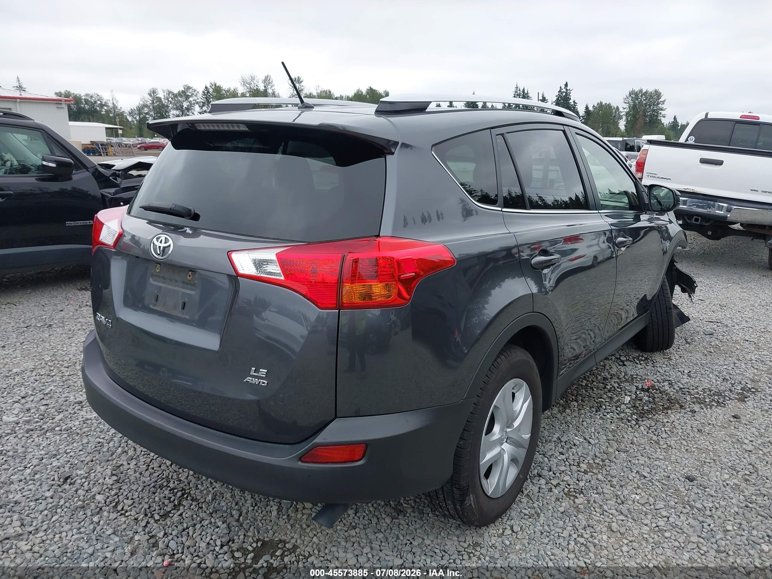 2015 Toyota Rav4 Le Серый vin: JTMBFREV7FD096792