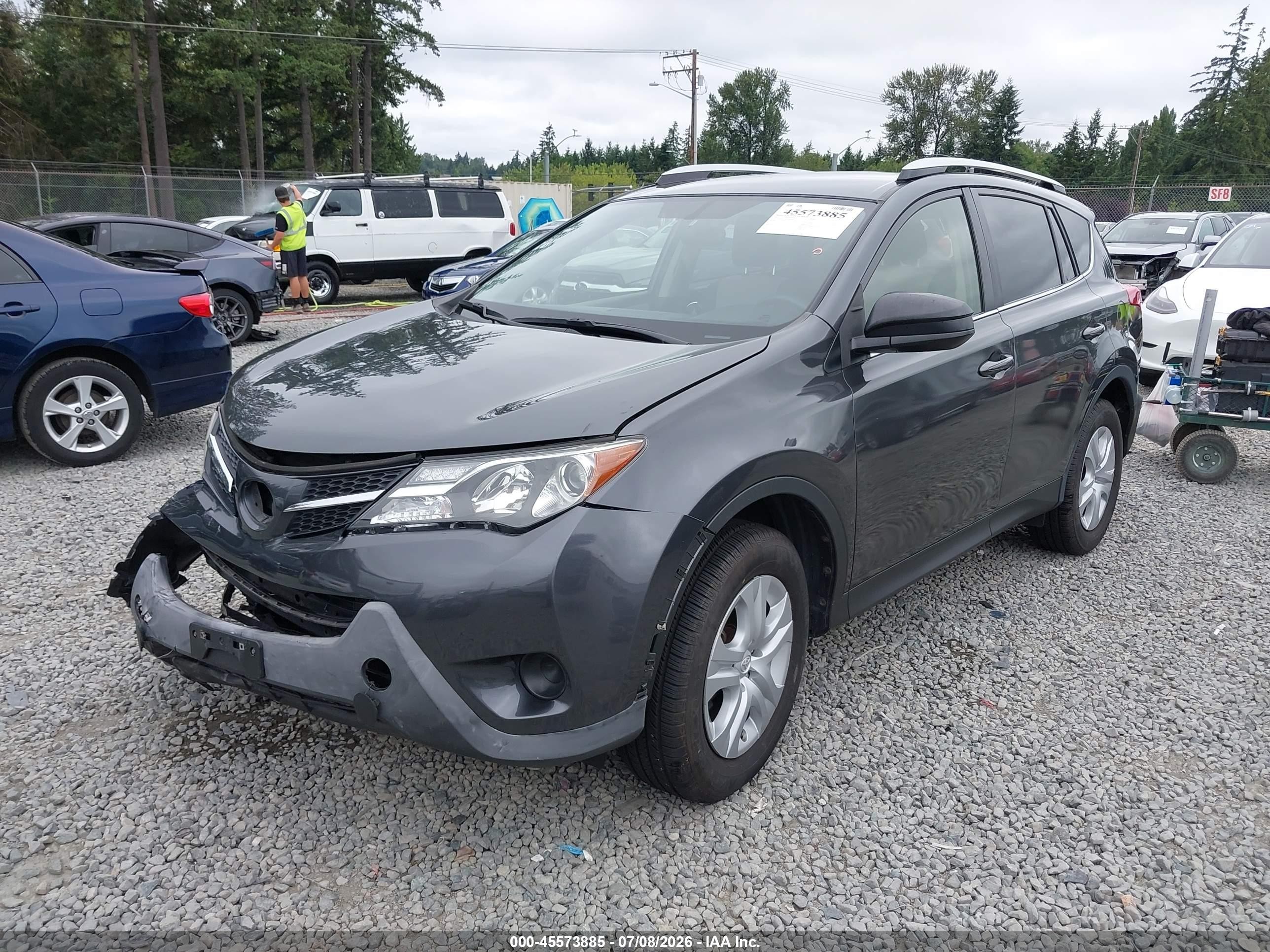 2015 Toyota Rav4 Le Серый vin: JTMBFREV7FD096792