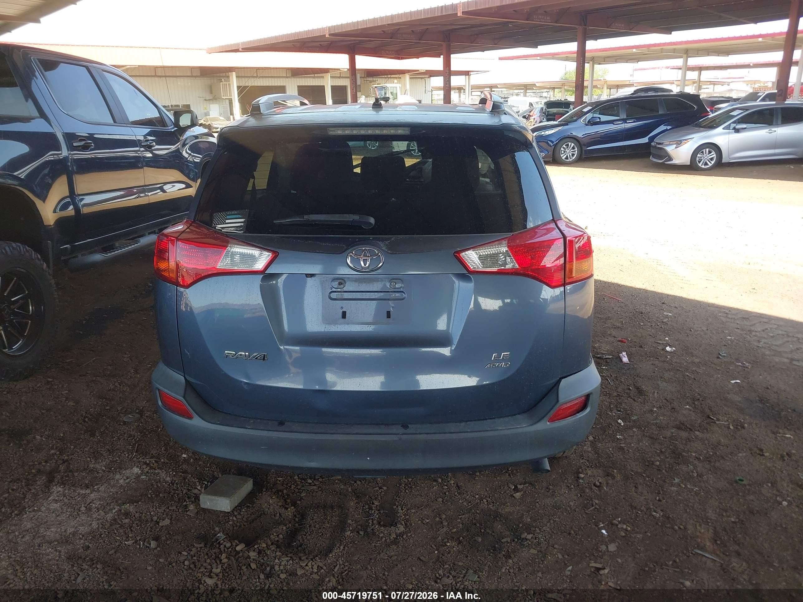 2013 Toyota Rav4 Le Blue vin: JTMBFREV8D5001454