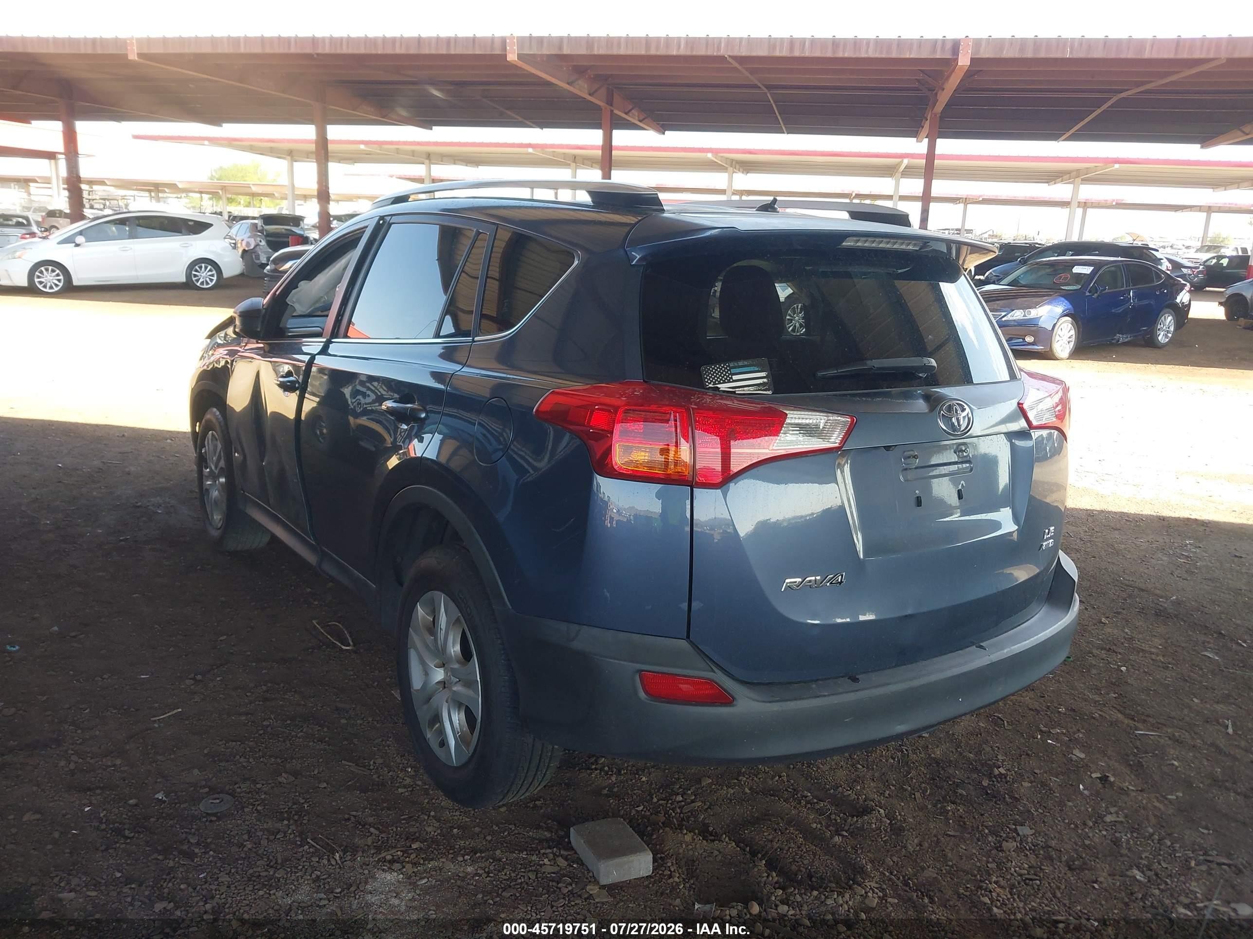 2013 Toyota Rav4 Le Blue vin: JTMBFREV8D5001454