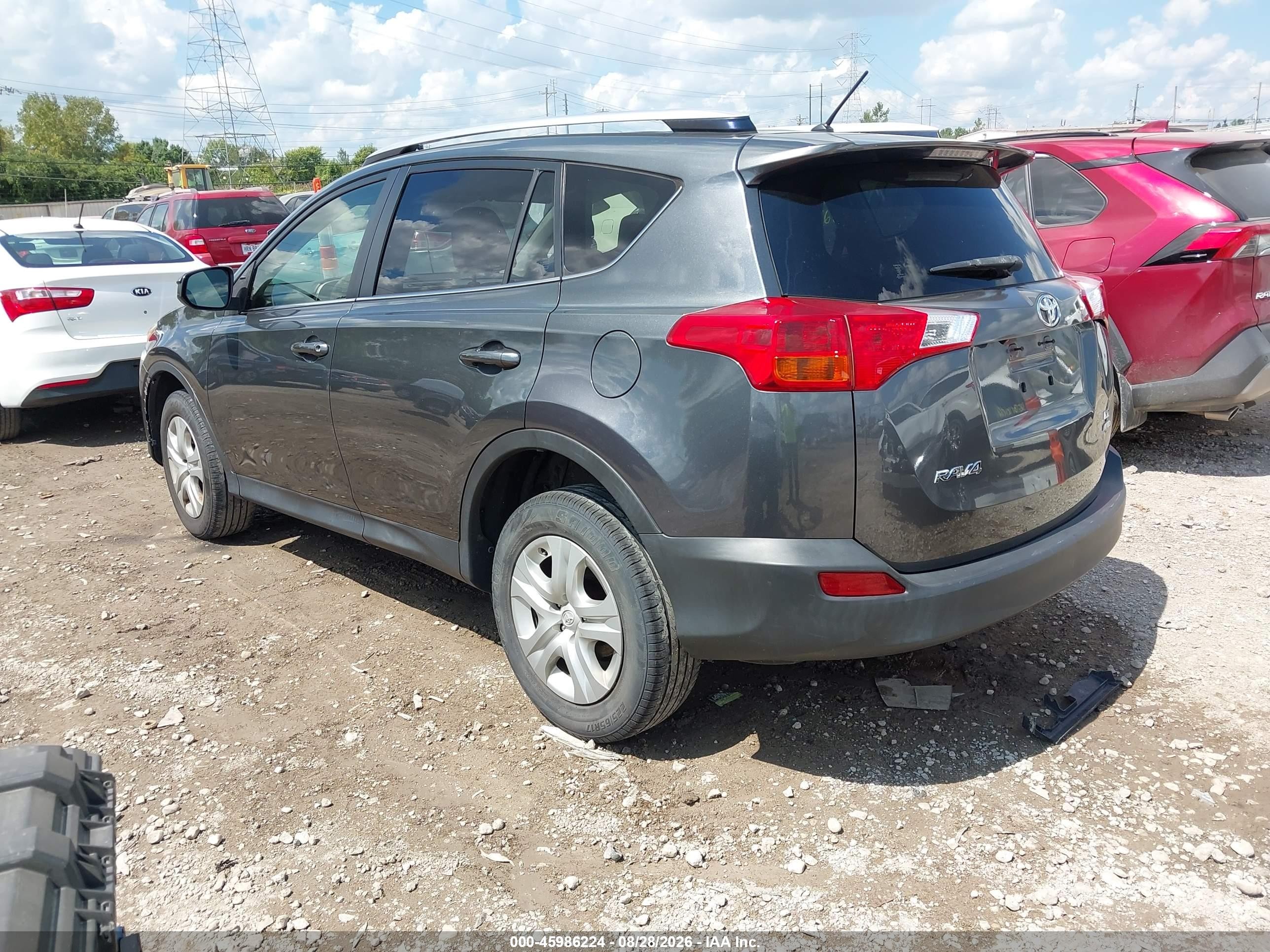 2015 Toyota Rav4 Le Серый vin: JTMBFREV8FD174559