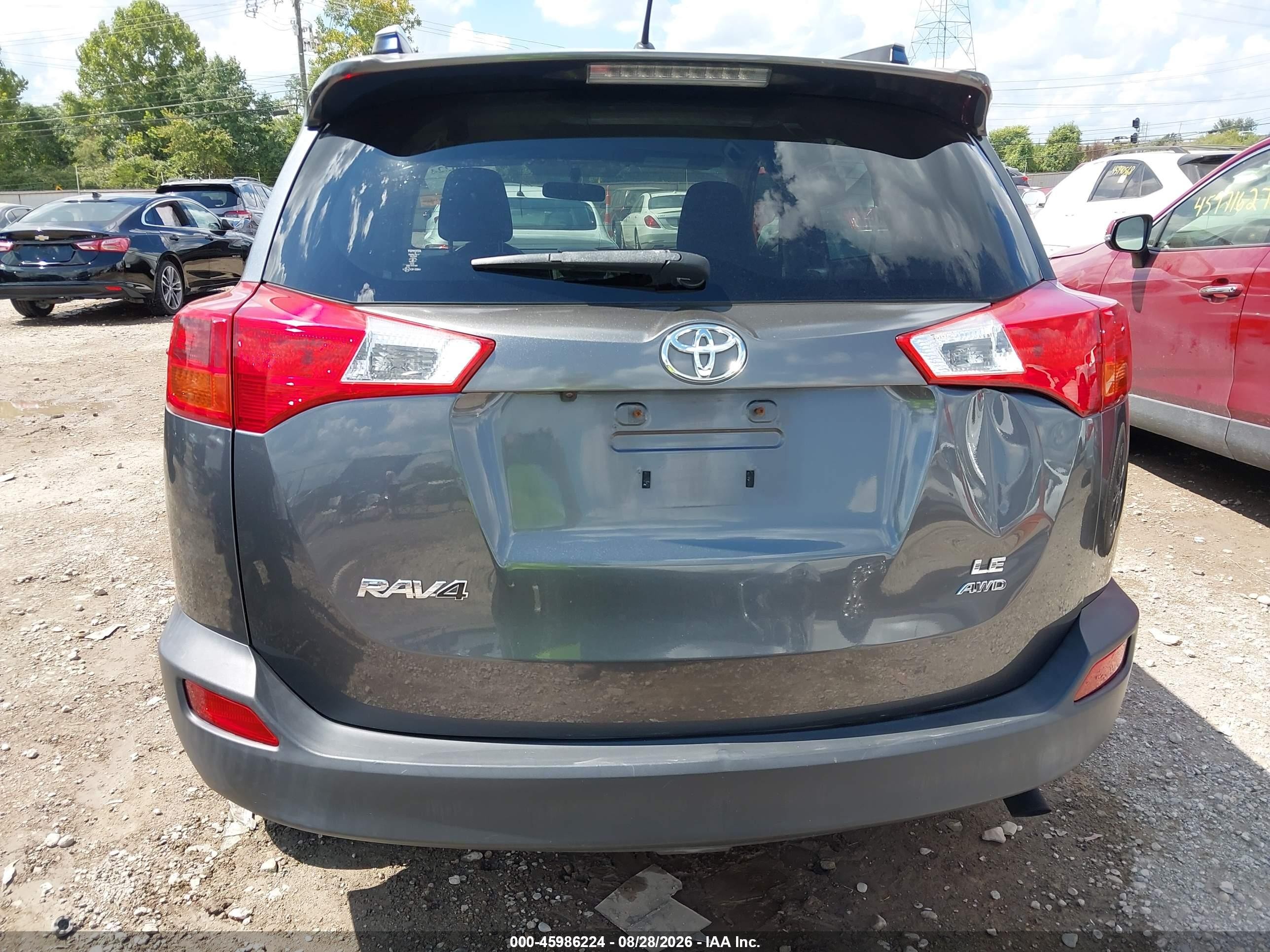2015 Toyota Rav4 Le Серый vin: JTMBFREV8FD174559