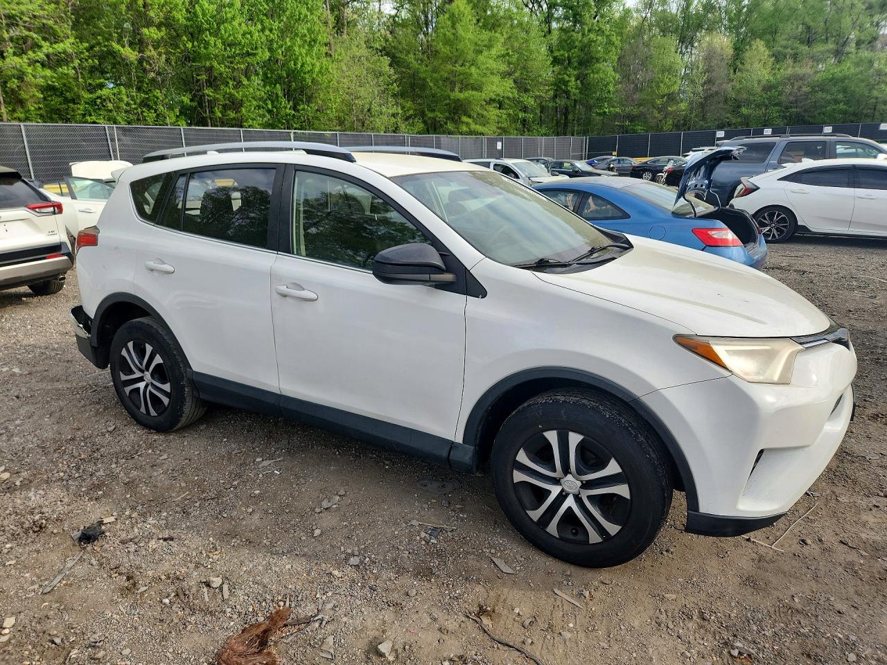 2017 Toyota Rav4 Le White vin: JTMBFREV8HD204419