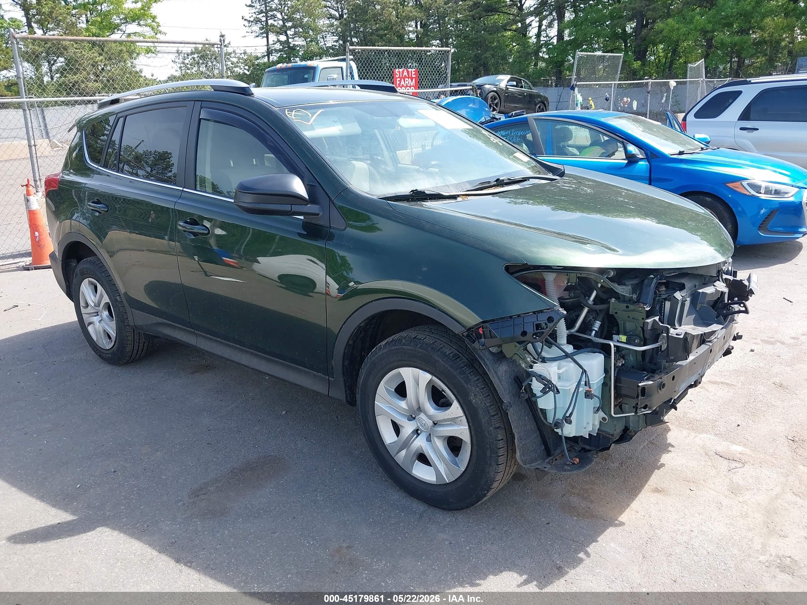 2013 Toyota Rav4 Le Green vin: JTMBFREV9D5014567