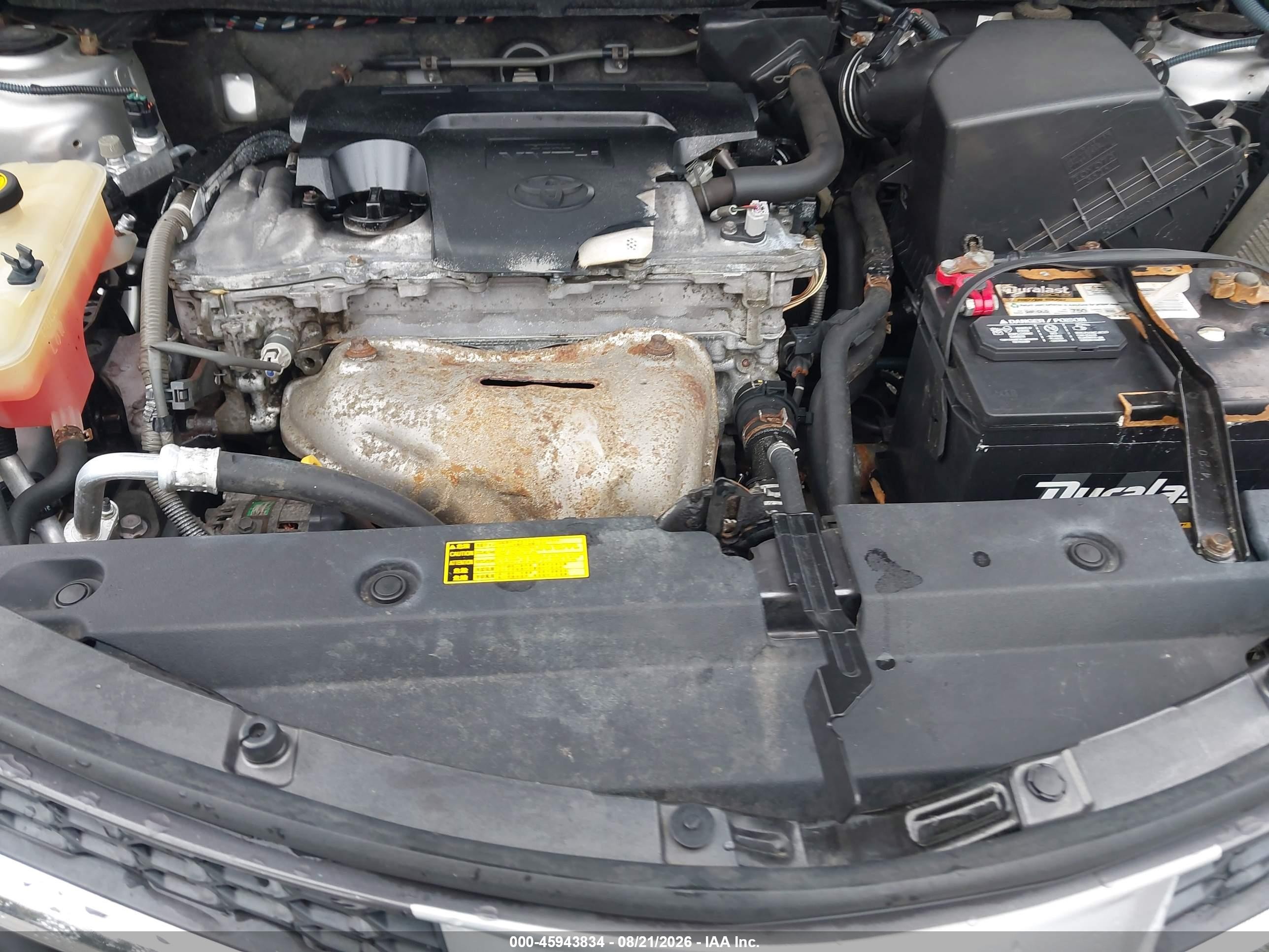 2013 Toyota Rav4 Le Silver vin: JTMBFREVXDD003311