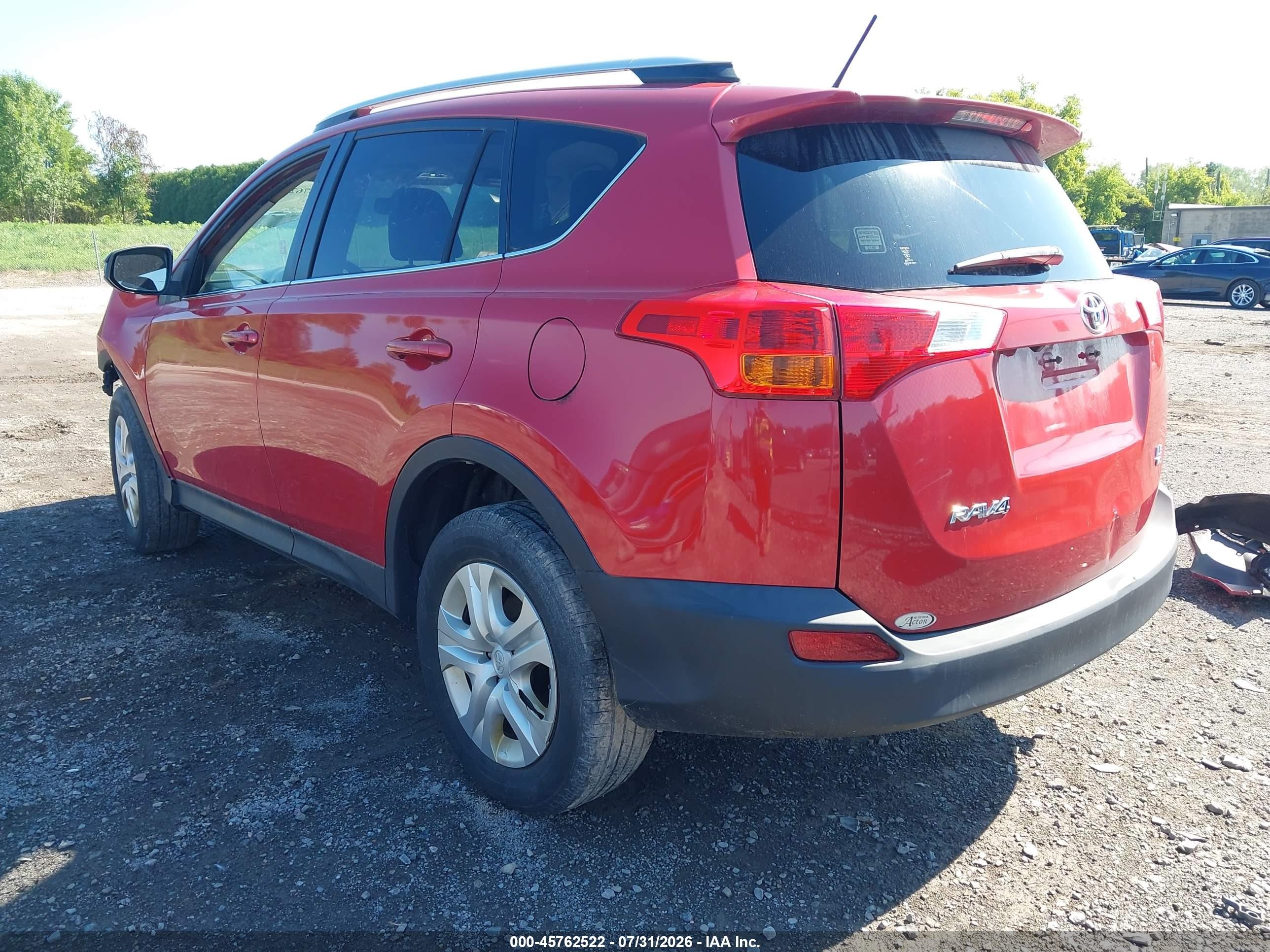 2014 Toyota Rav4 Le Red vin: JTMBFREVXED081170