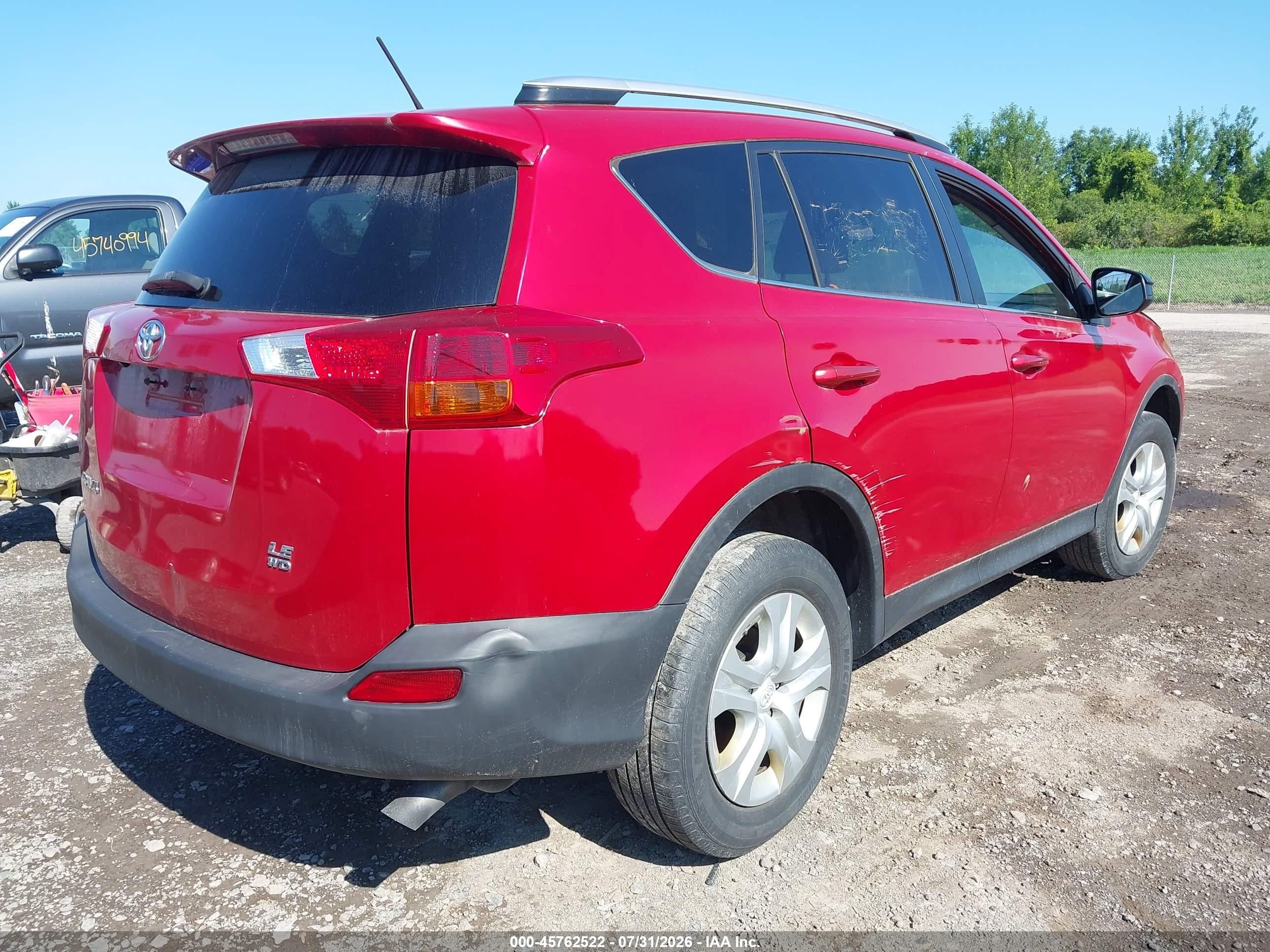 2014 Toyota Rav4 Le Red vin: JTMBFREVXED081170