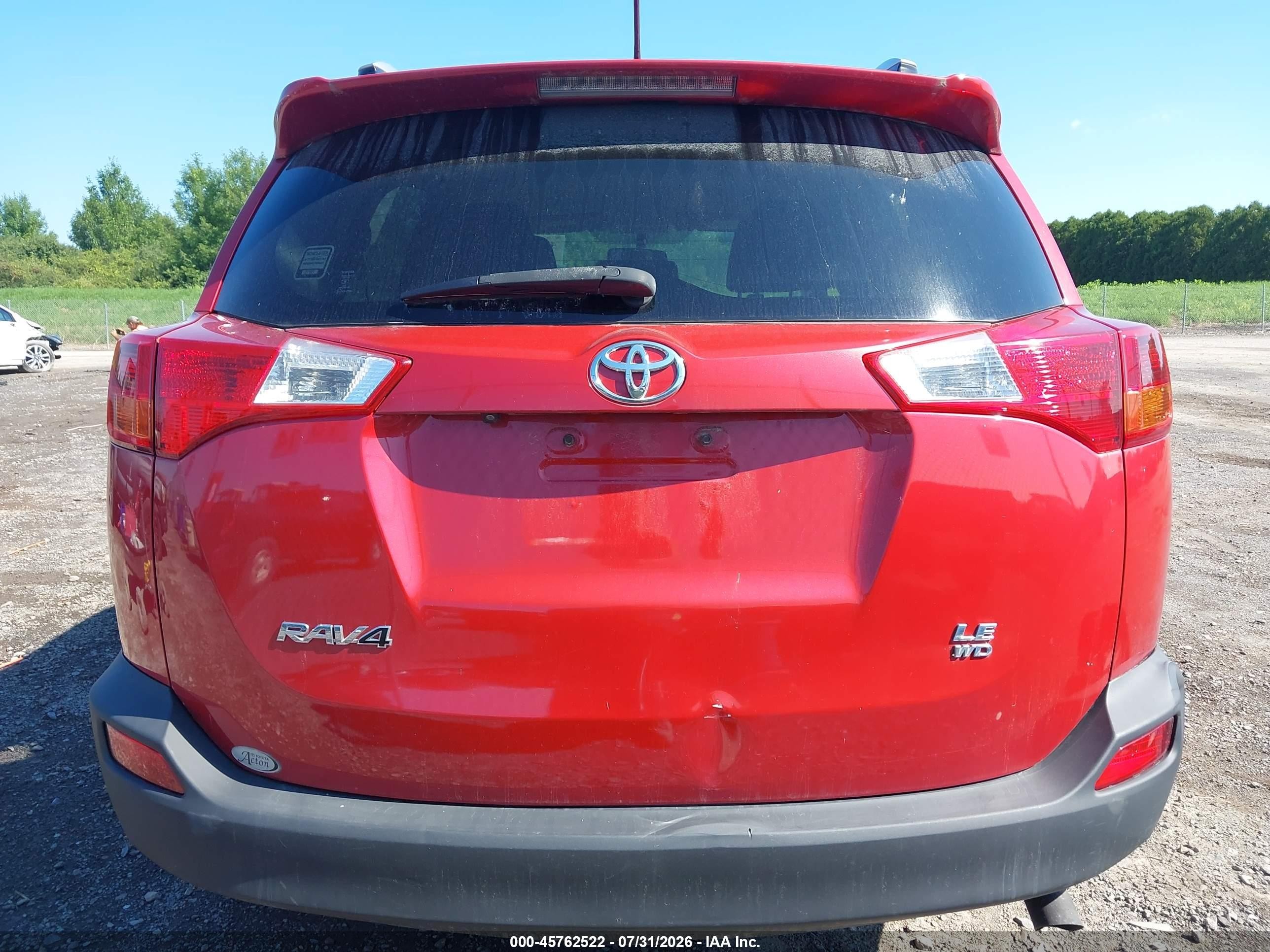 2014 Toyota Rav4 Le Red vin: JTMBFREVXED081170