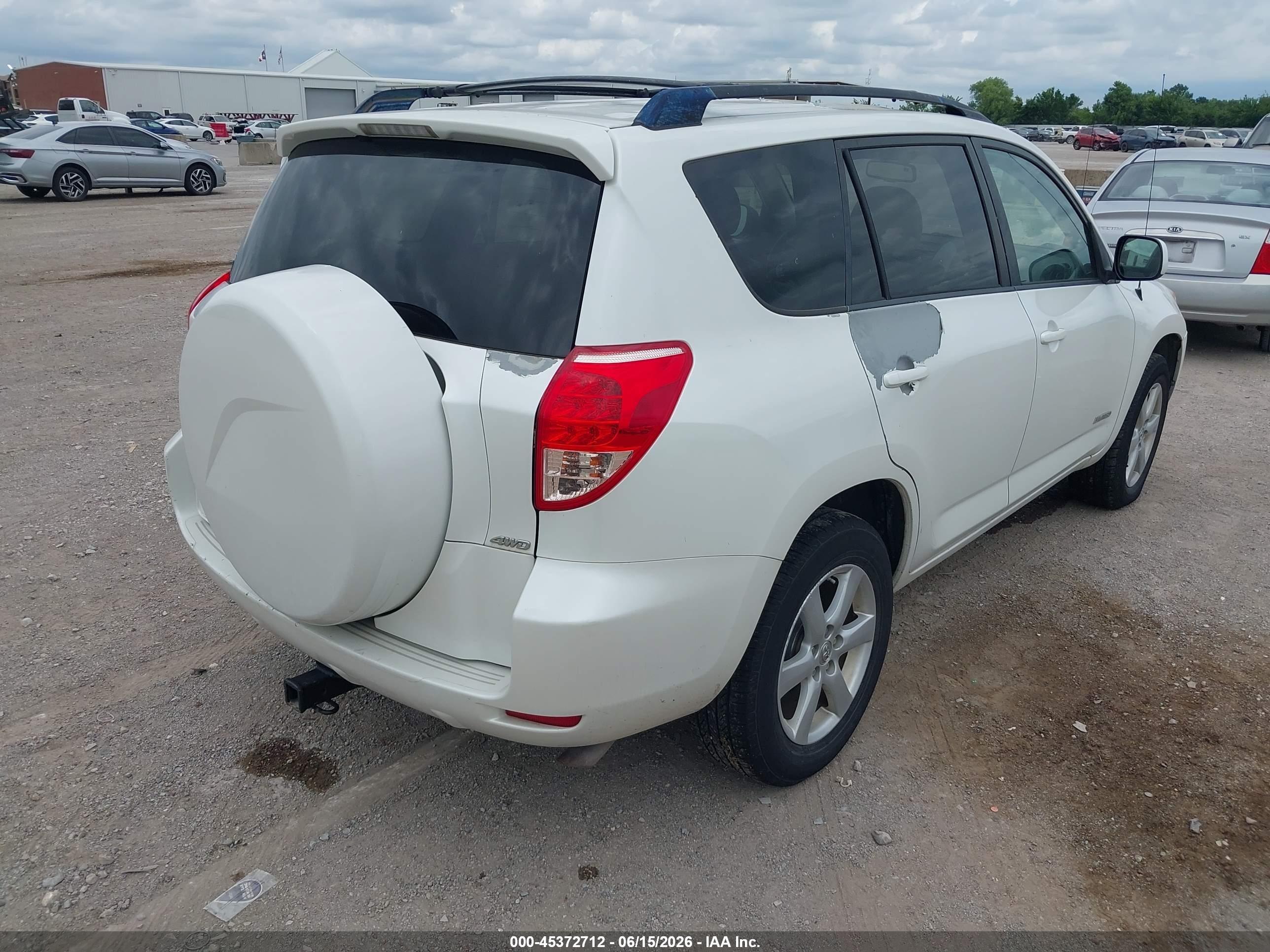 2007 Toyota Rav4 Limited V6 White vin: JTMBK31V075016355