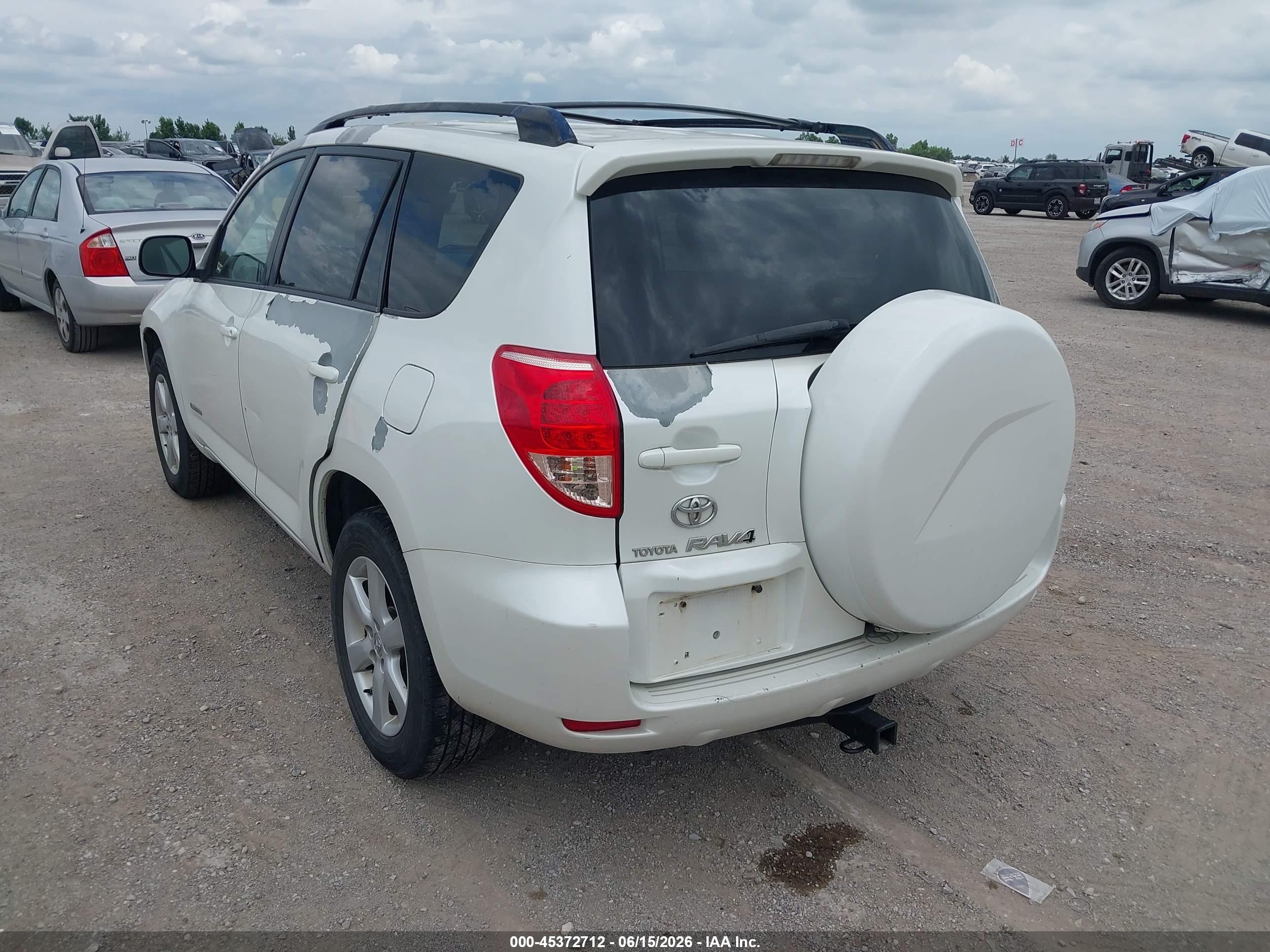 2007 Toyota Rav4 Limited V6 White vin: JTMBK31V075016355