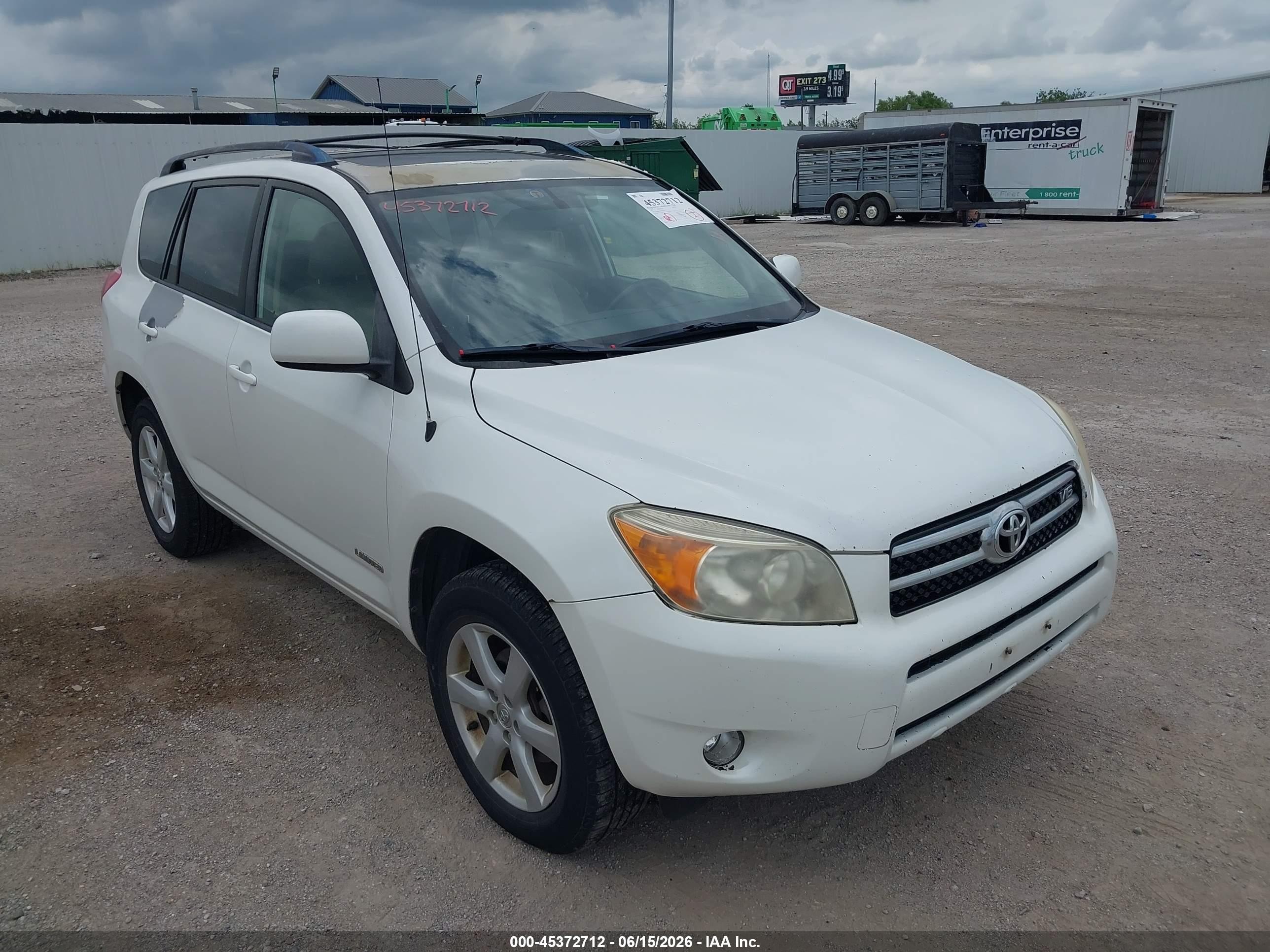 2007 Toyota Rav4 Limited V6 White vin: JTMBK31V075016355