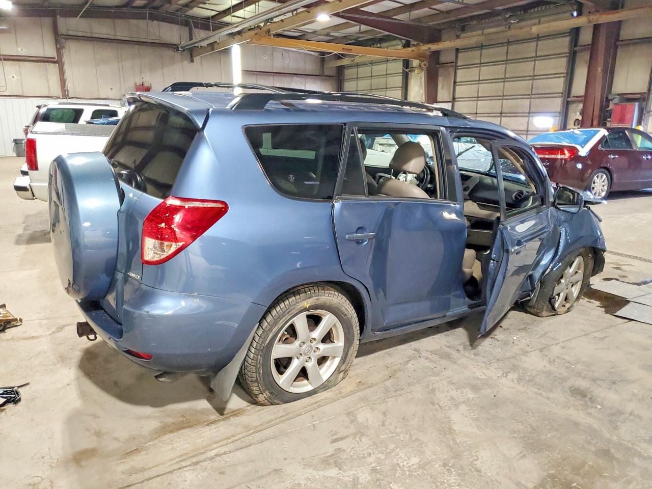 2008 Toyota Rav4 Limited Blue vin: JTMBK31V085043833