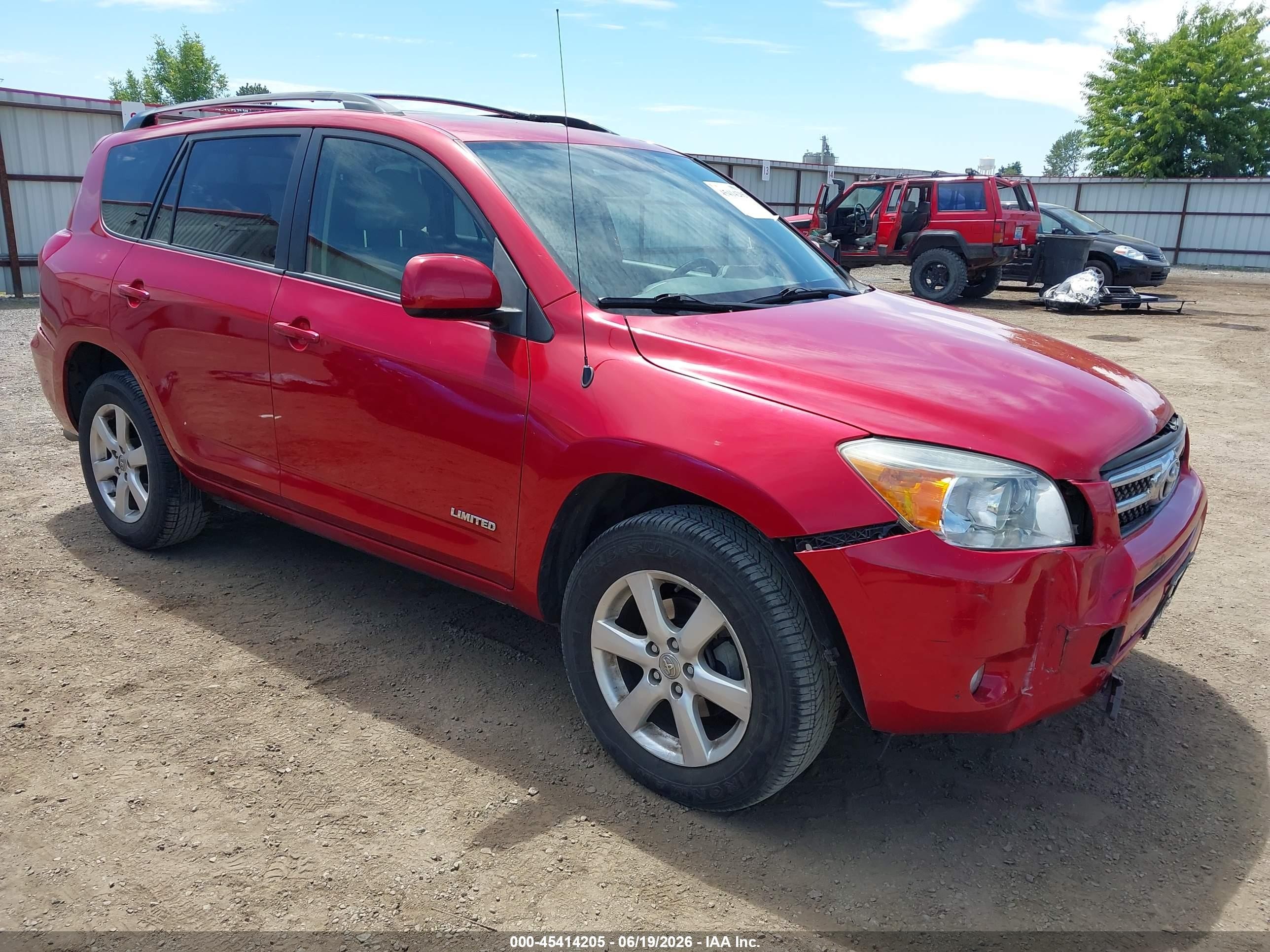 2008 Toyota Rav4 Limited V6 Red vin: JTMBK31V085051804
