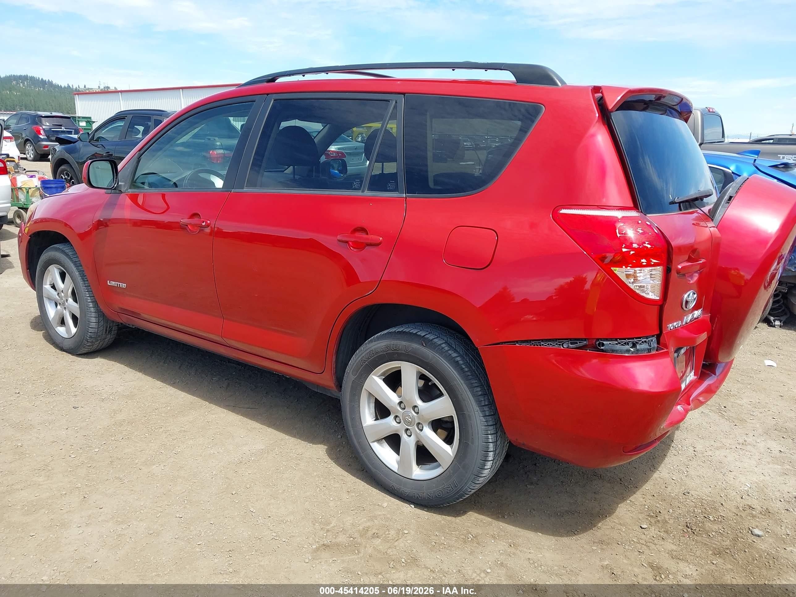 2008 Toyota Rav4 Limited V6 Red vin: JTMBK31V085051804