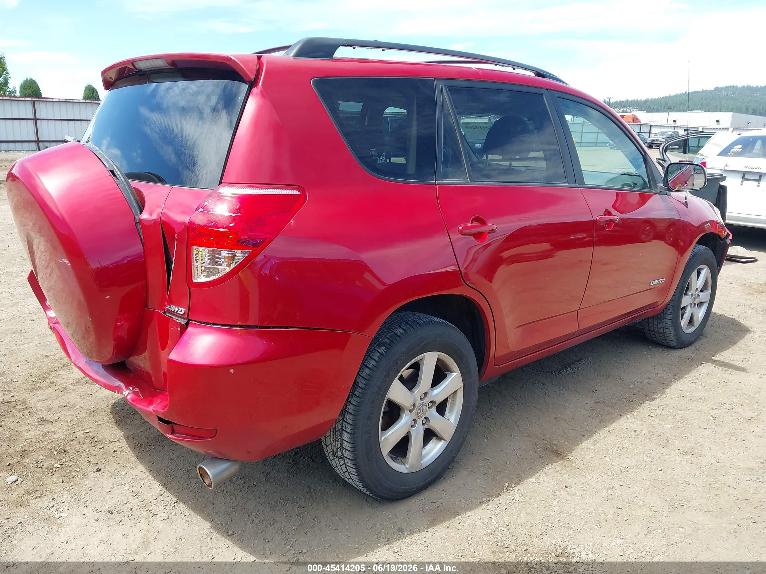 2008 Toyota Rav4 Limited V6 Red vin: JTMBK31V085051804