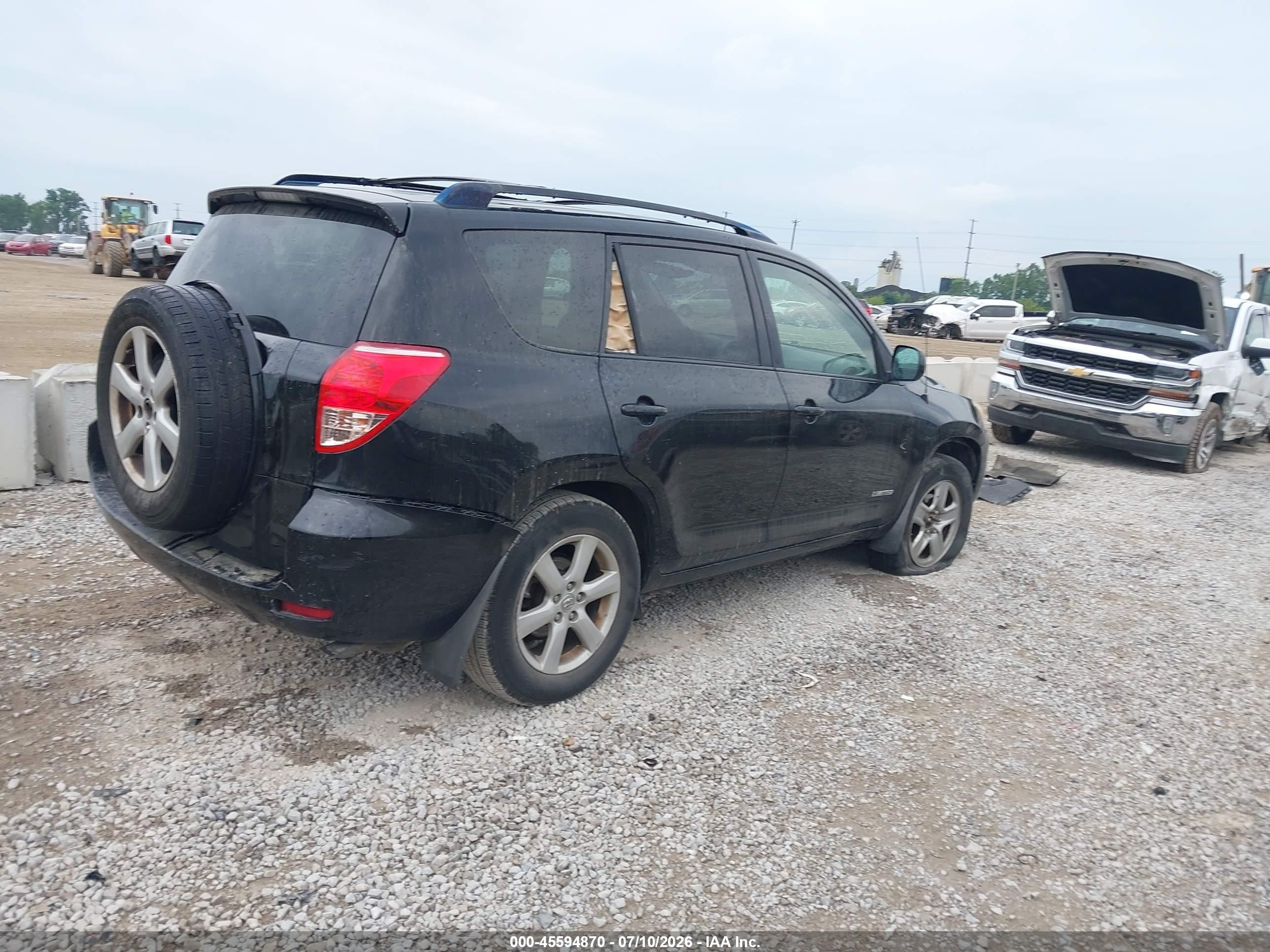 2008 Toyota Rav4 Ltd Black vin: JTMBK31V085068182