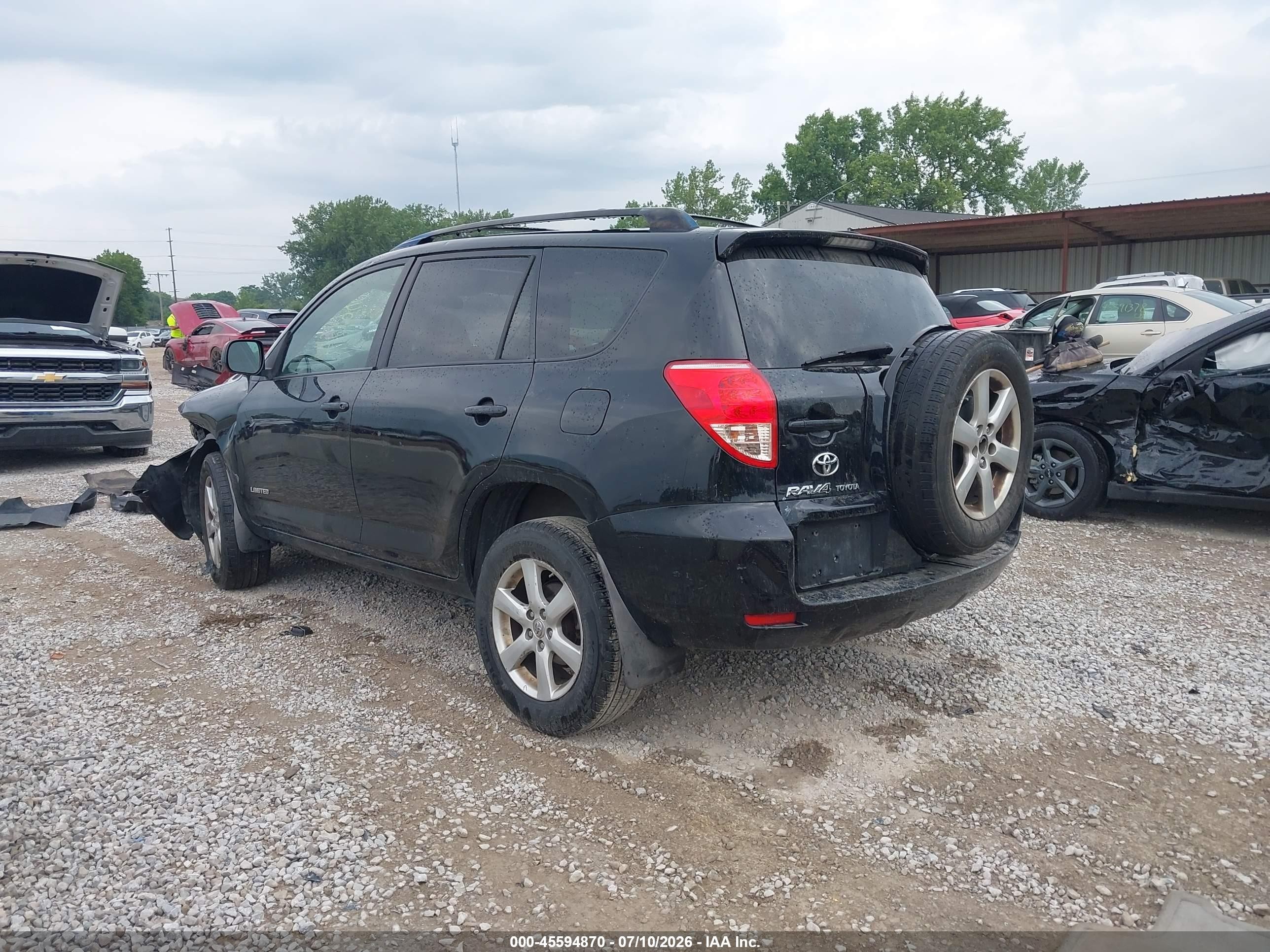 2008 Toyota Rav4 Ltd Black vin: JTMBK31V085068182