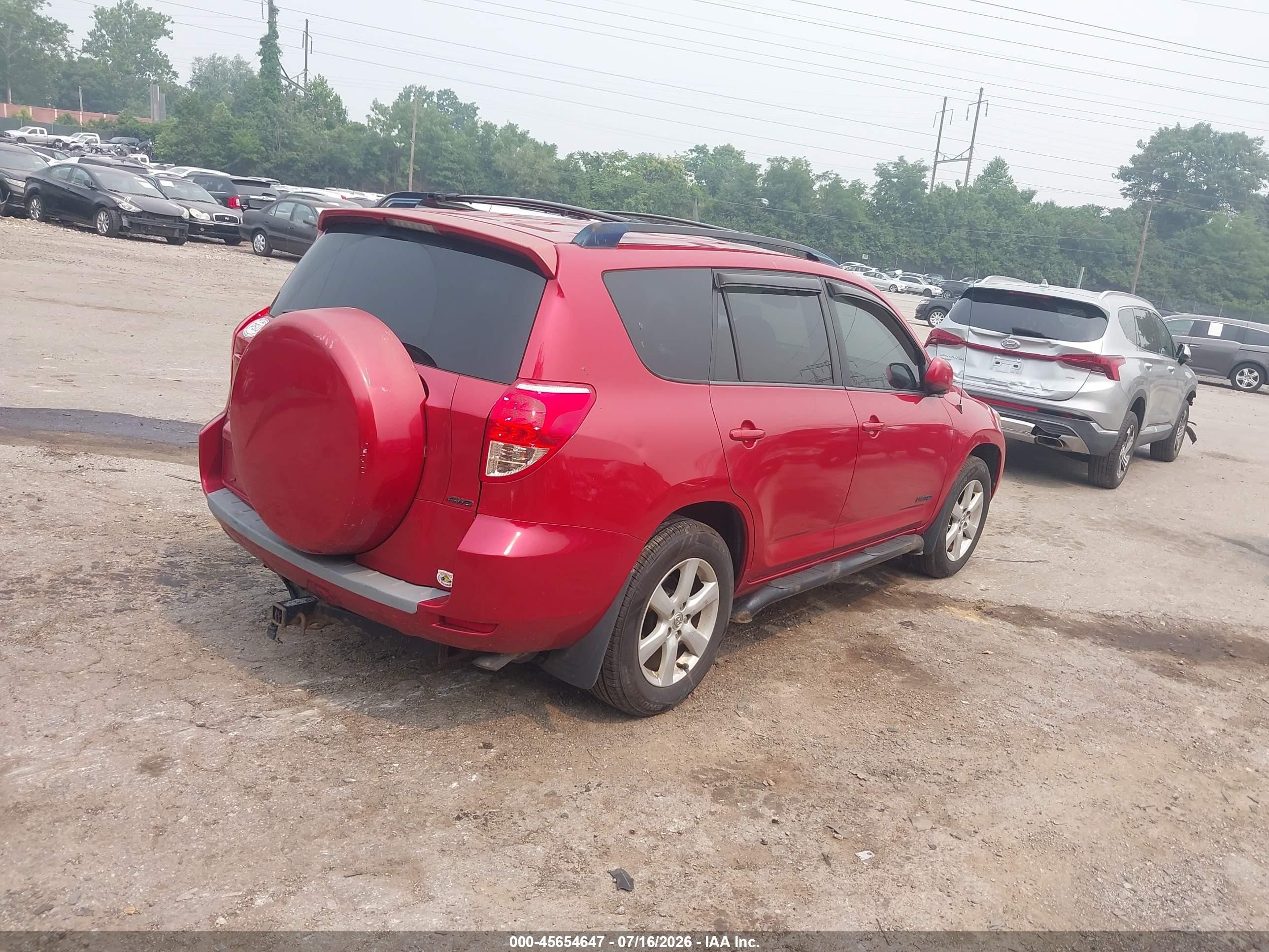 2008 Toyota Rav4 Ltd Red vin: JTMBK31V086032566