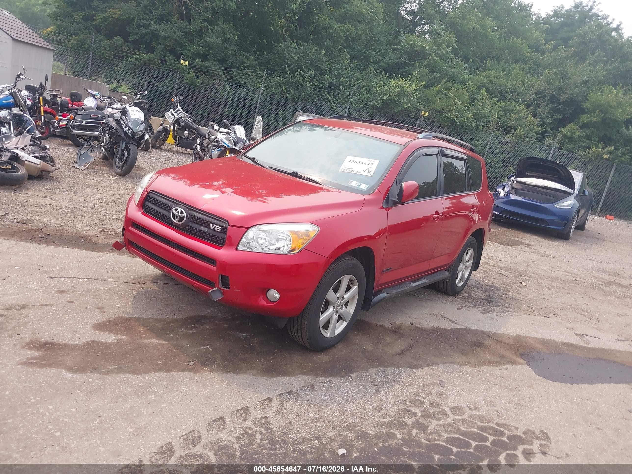 2008 Toyota Rav4 Ltd Red vin: JTMBK31V086032566