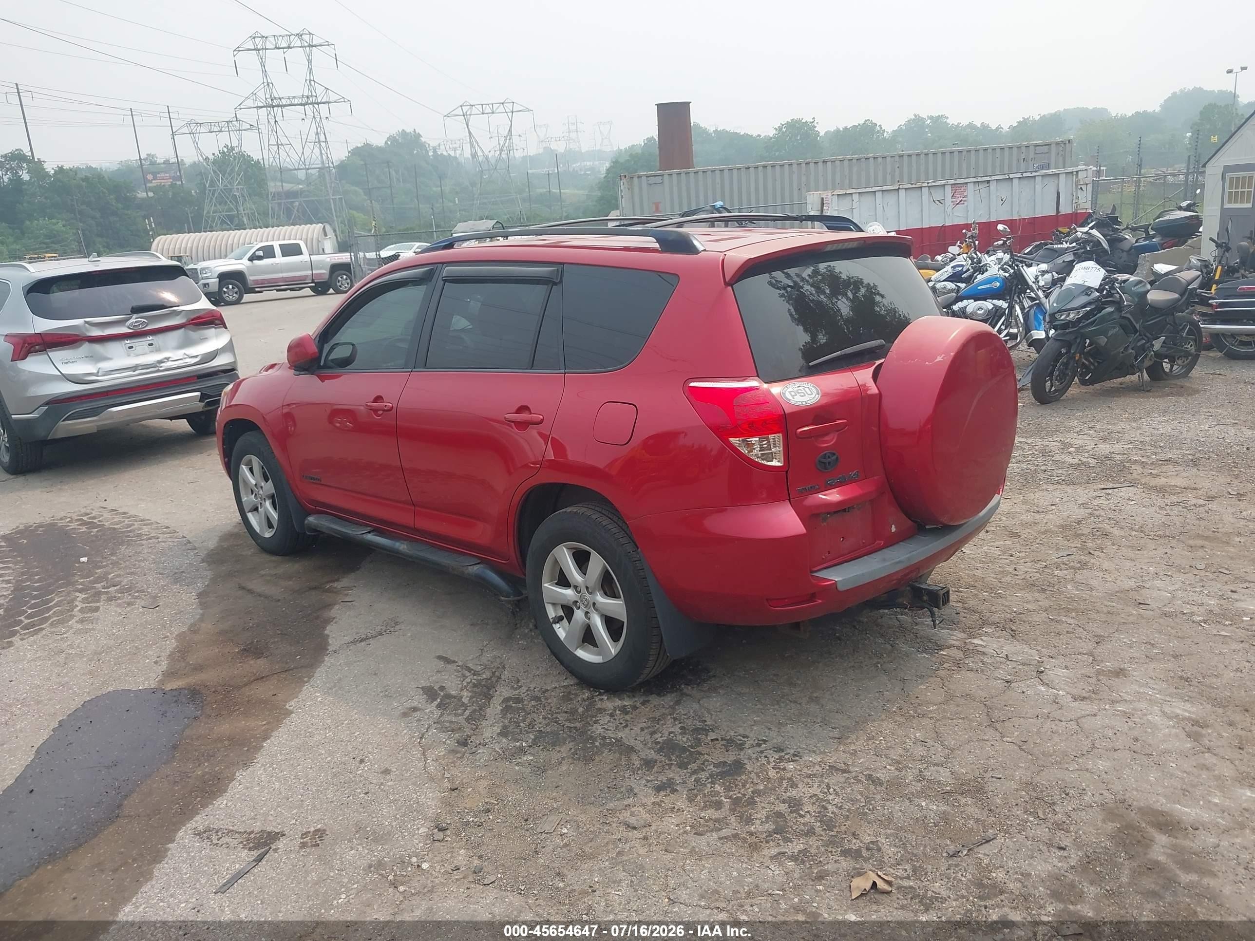 2008 Toyota Rav4 Ltd Red vin: JTMBK31V086032566