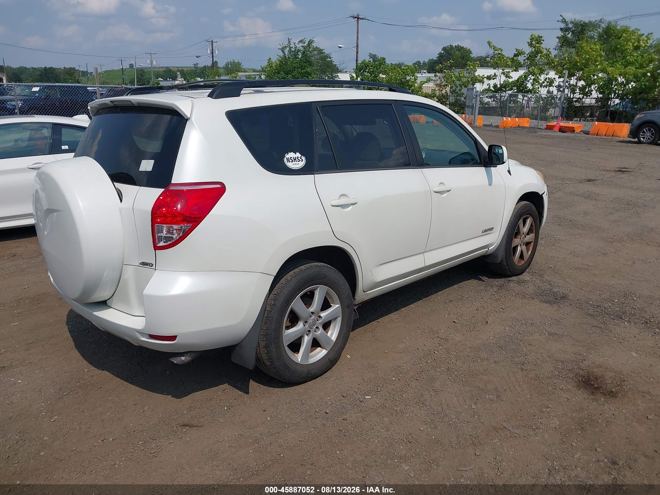 2006 Toyota Rav4 Limited V6 White vin: JTMBK31V165006481