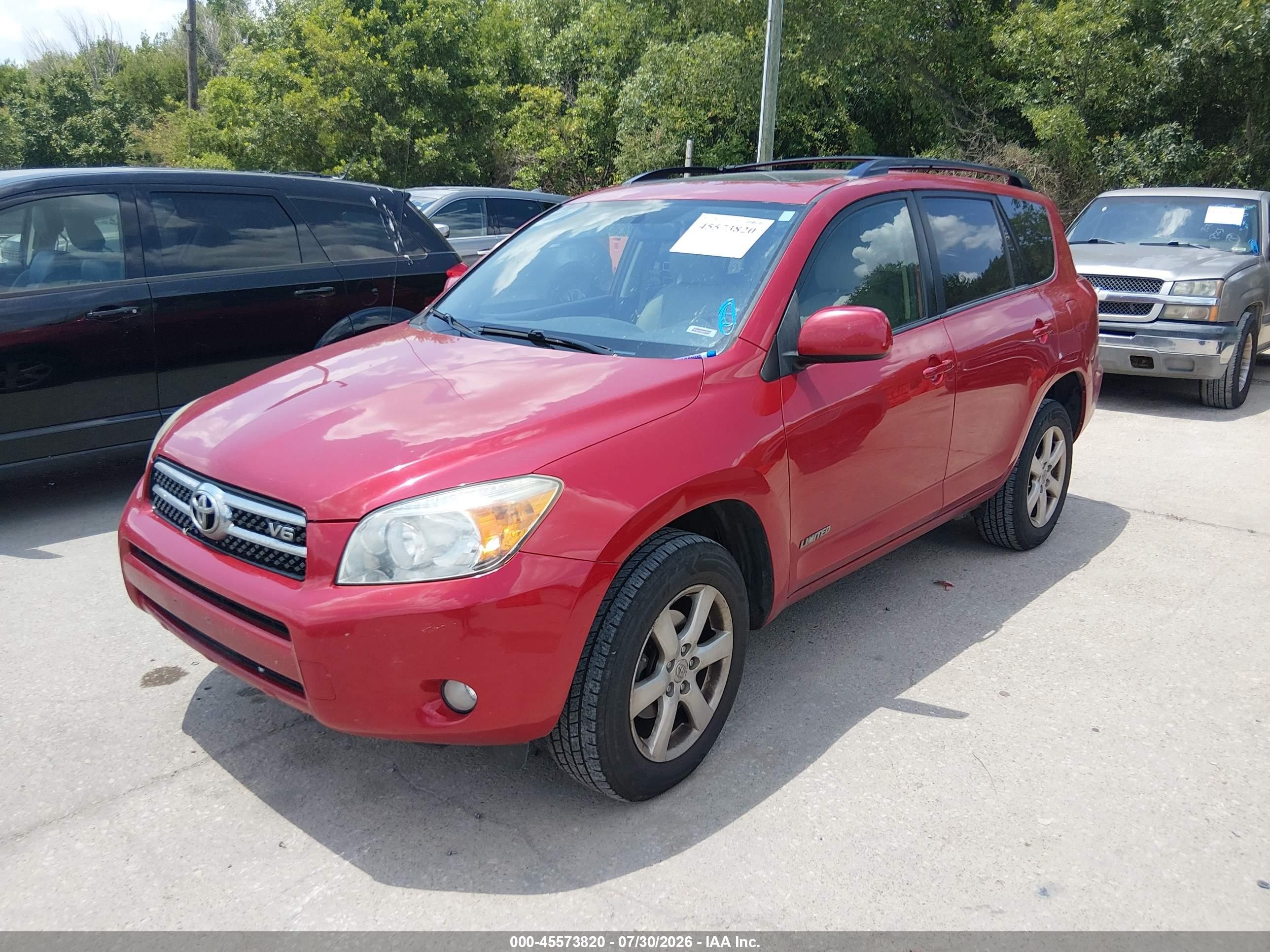 2008 Toyota Rav4 Ltd Red vin: JTMBK31V185068529