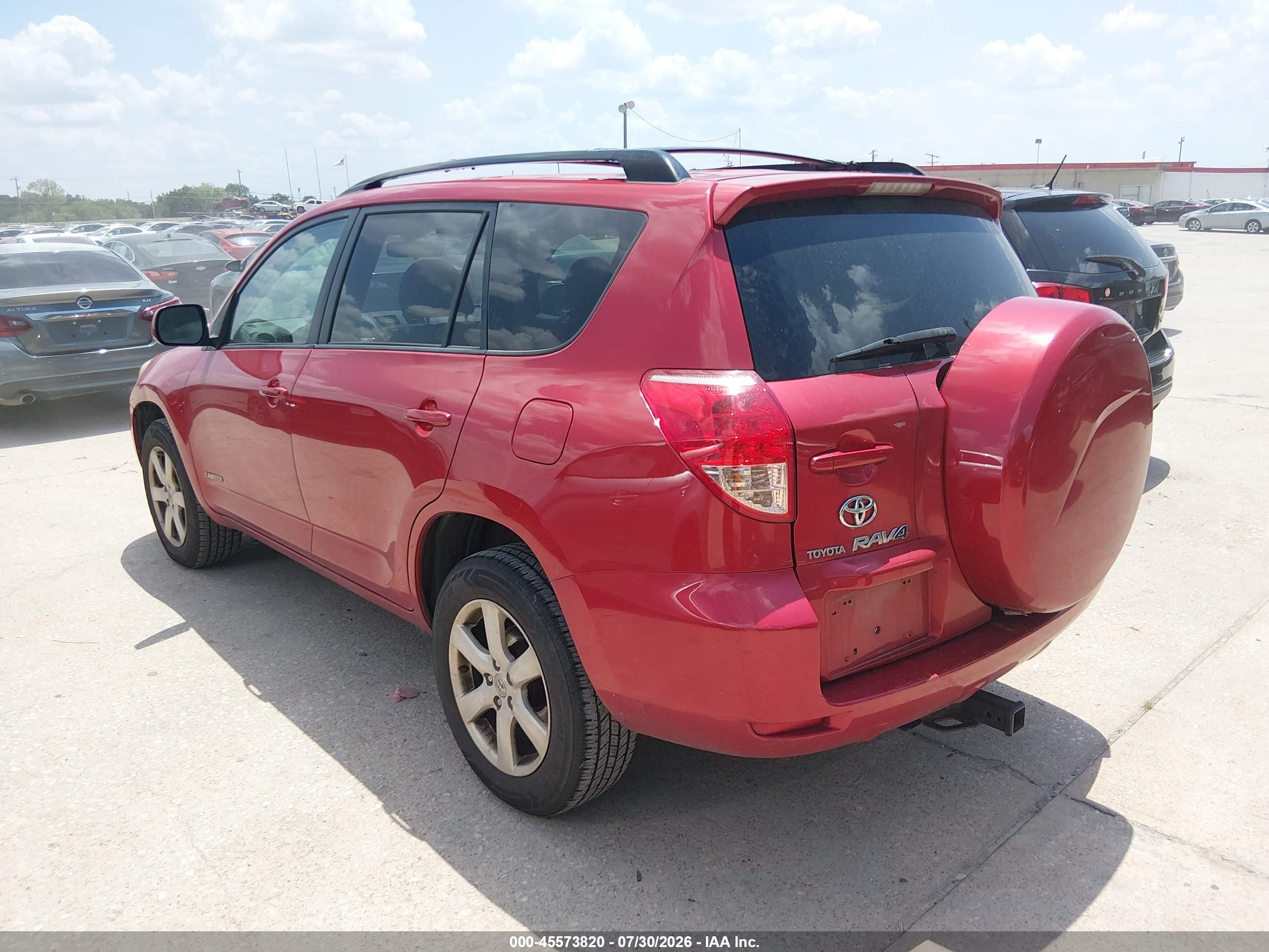 2008 Toyota Rav4 Ltd Red vin: JTMBK31V185068529