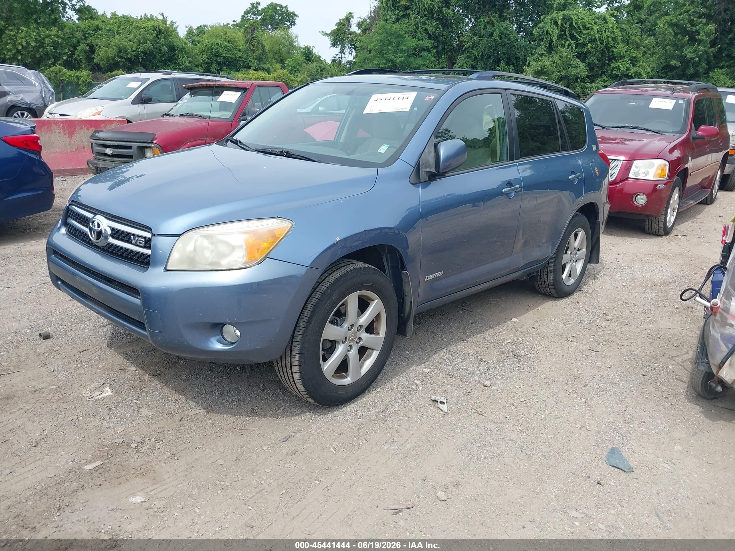 2008 Toyota Rav4 Ltd Blue vin: JTMBK31V186033127