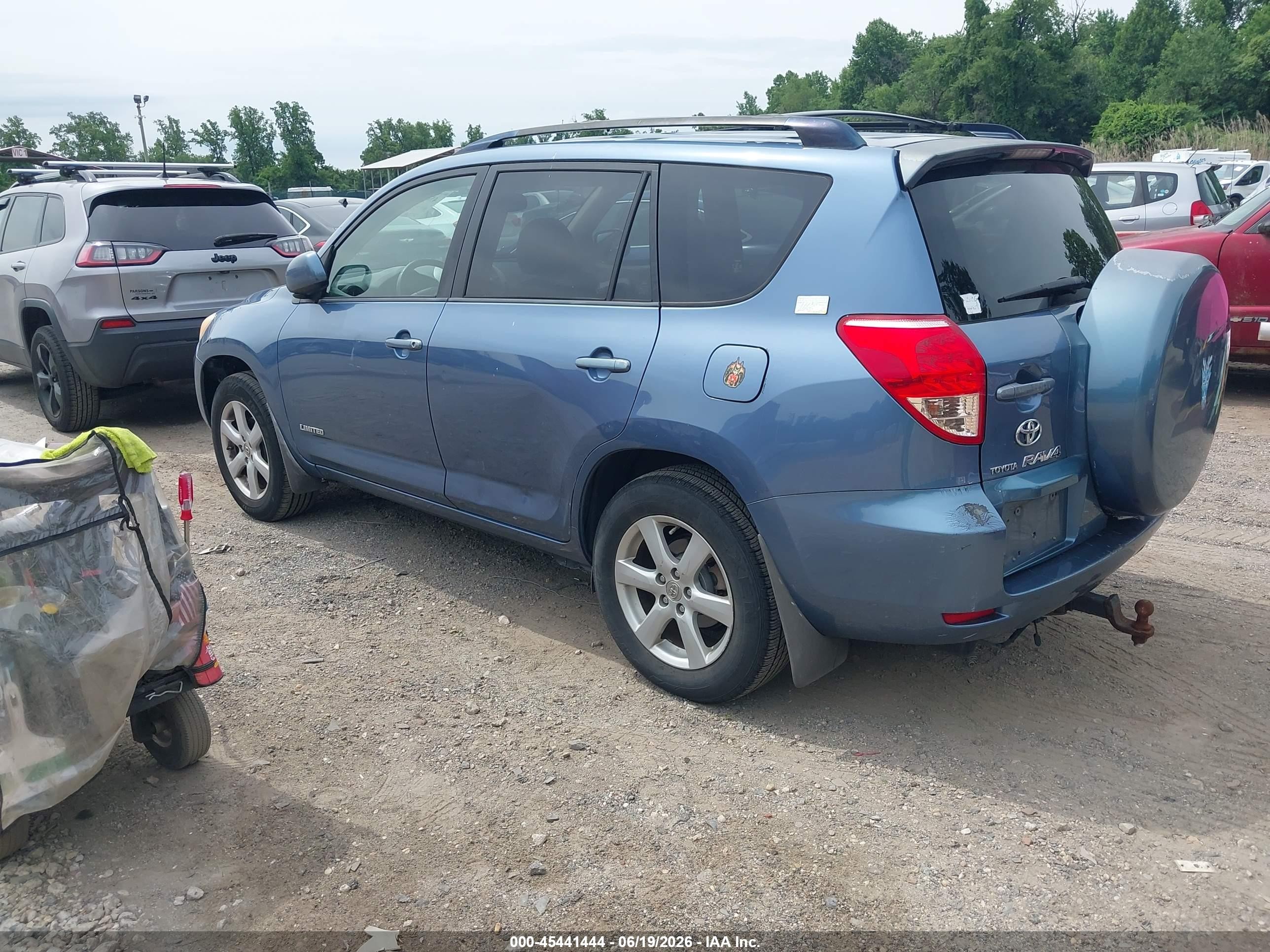 2008 Toyota Rav4 Ltd Blue vin: JTMBK31V186033127