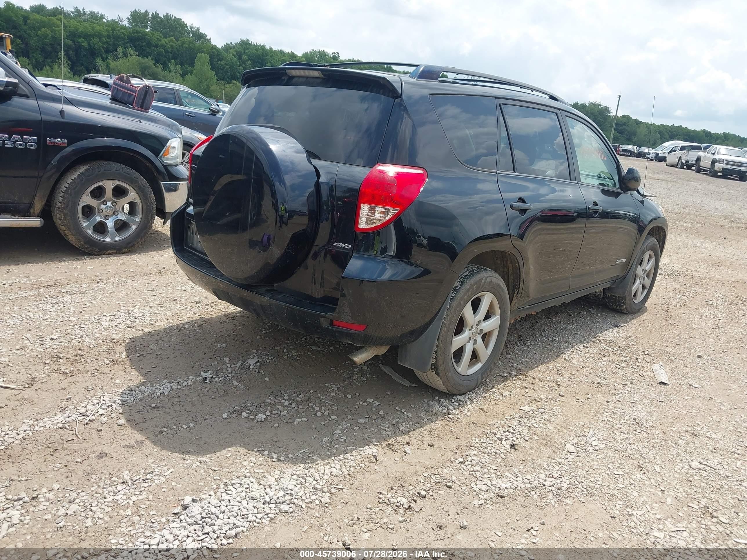 2007 Toyota Rav4 Limited Black vin: JTMBK31V276015072