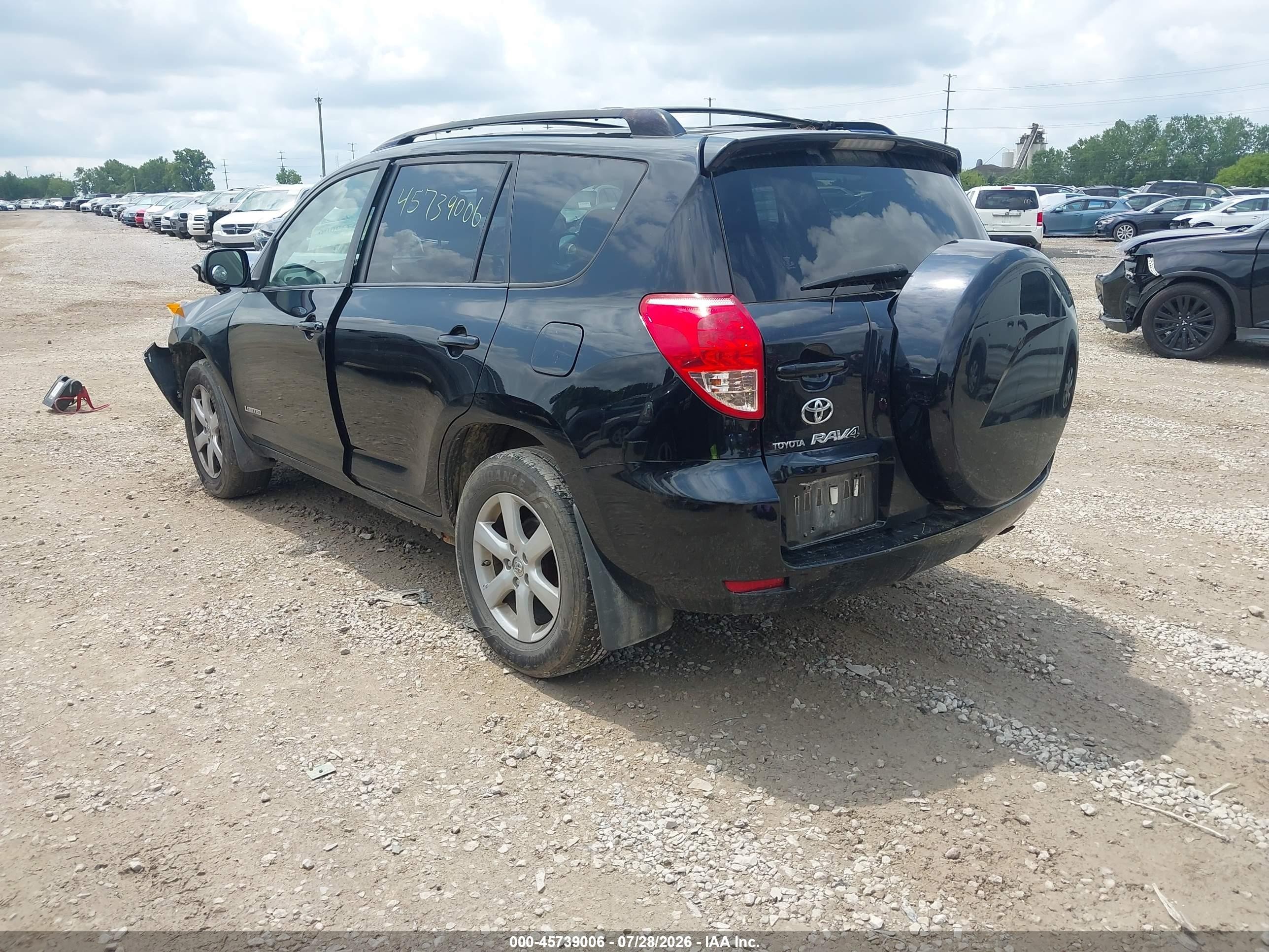 2007 Toyota Rav4 Limited Black vin: JTMBK31V276015072