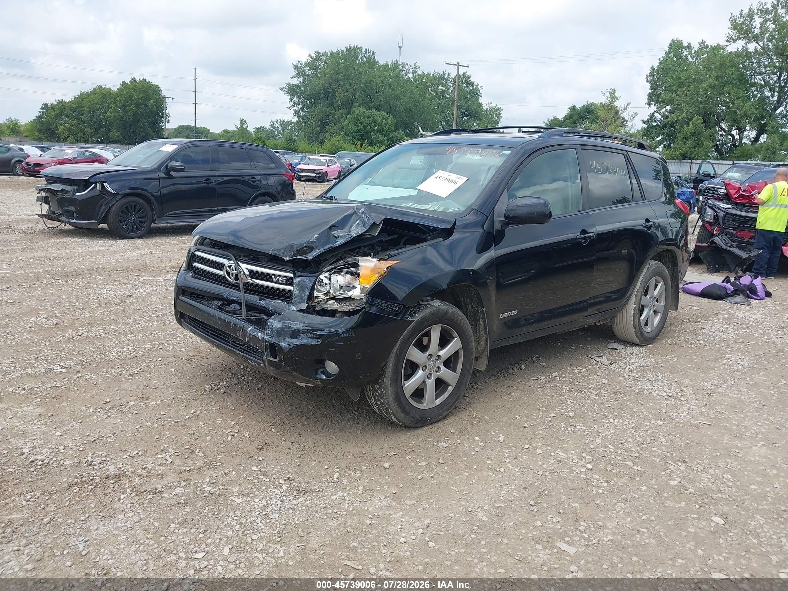 2007 Toyota Rav4 Limited Black vin: JTMBK31V276015072